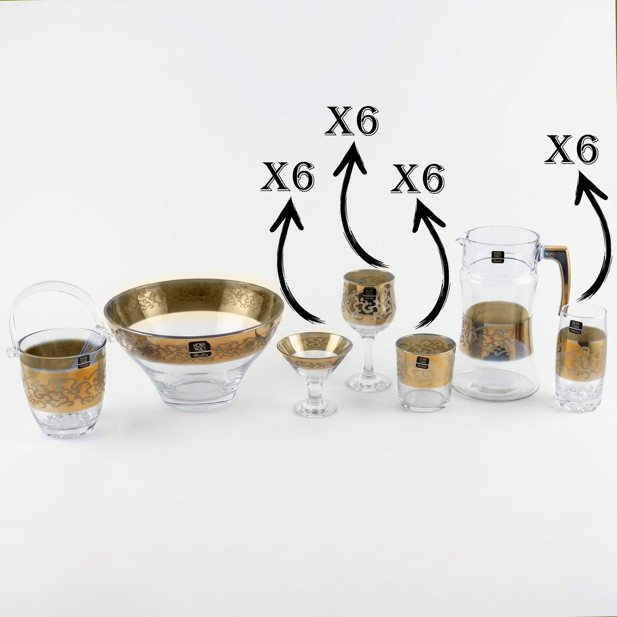 Home Table 27-Piece Glass Water Cool Set