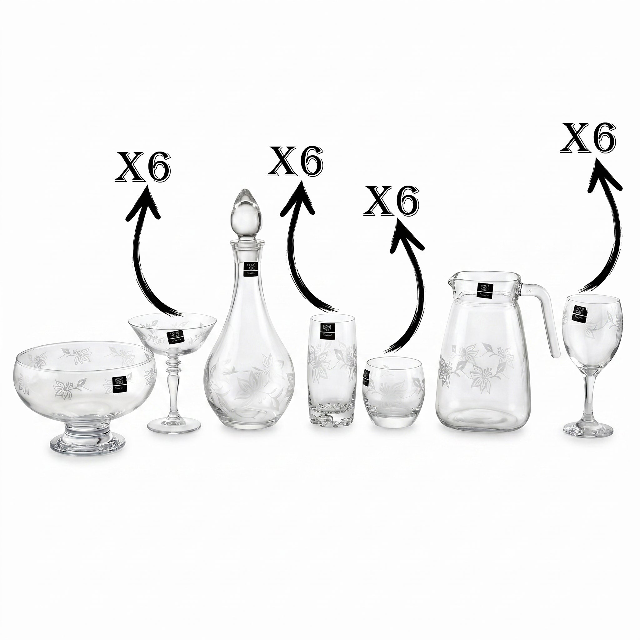 Home Table 27-Piece Glass Water Cool Set