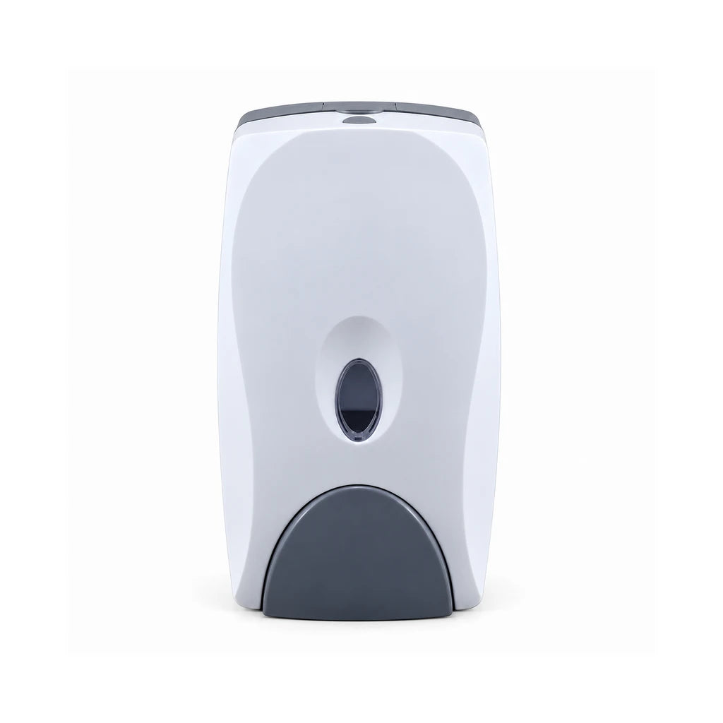 Fresco Wall-Mounted Manual Liquid Soap Dispenser, White & Grey - 800 mL