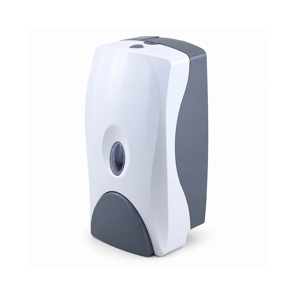 Fresco Wall-Mounted Manual Liquid Soap Dispenser, White & Grey - 800 mL