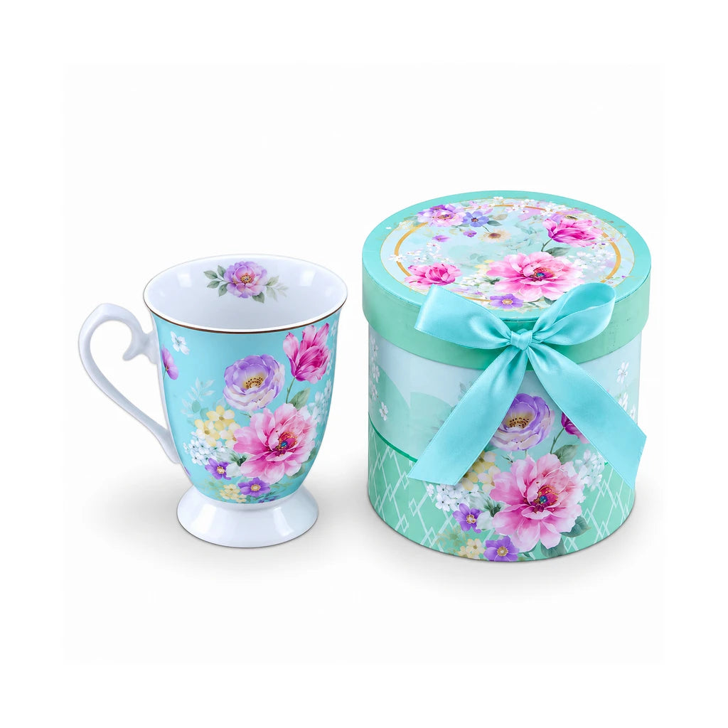 B/C Mint Pastel Blossom Porcelain Mug with Gift Box, 300 ml