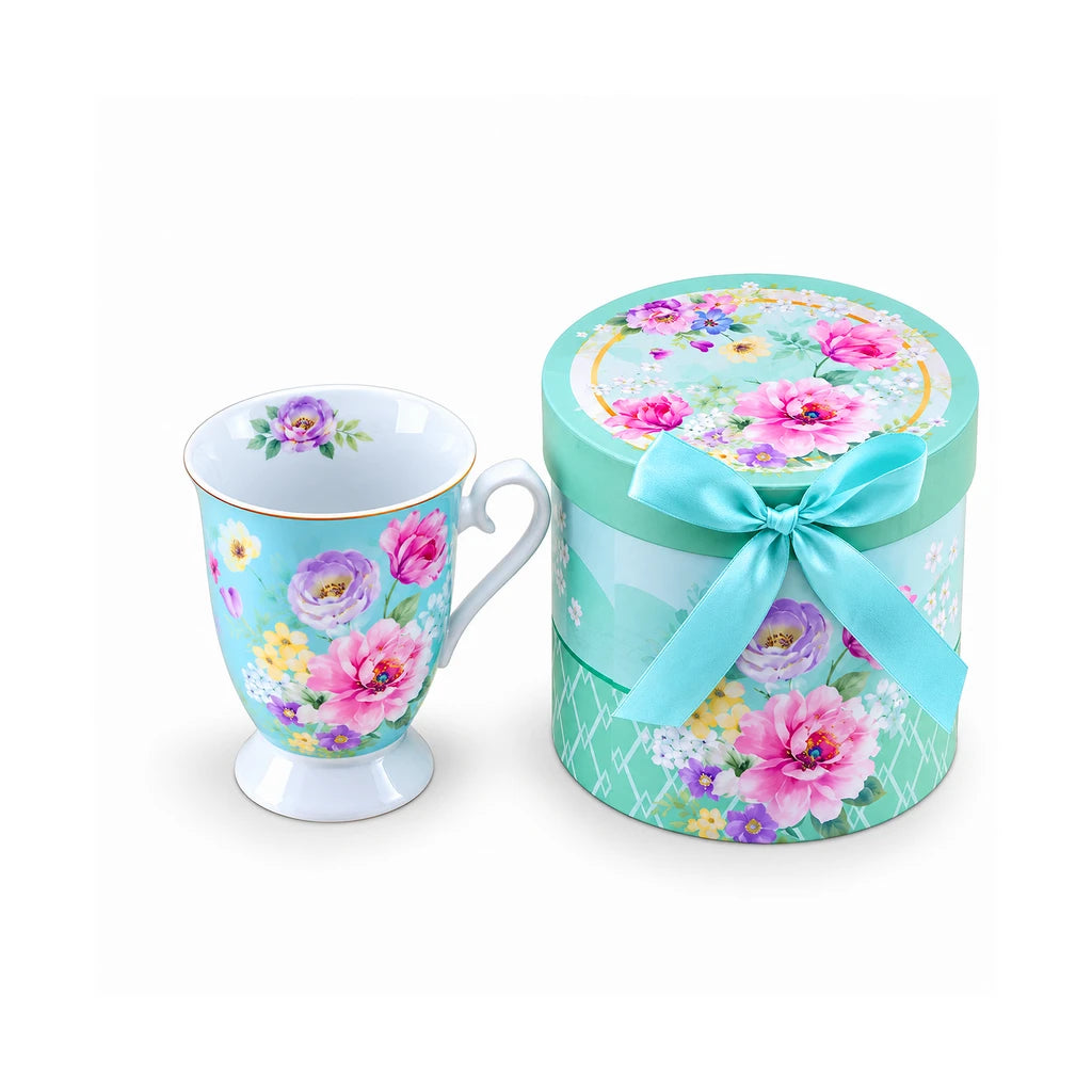 B/C Mint Pastel Blossom Porcelain Mug with Gift Box, 300 ml