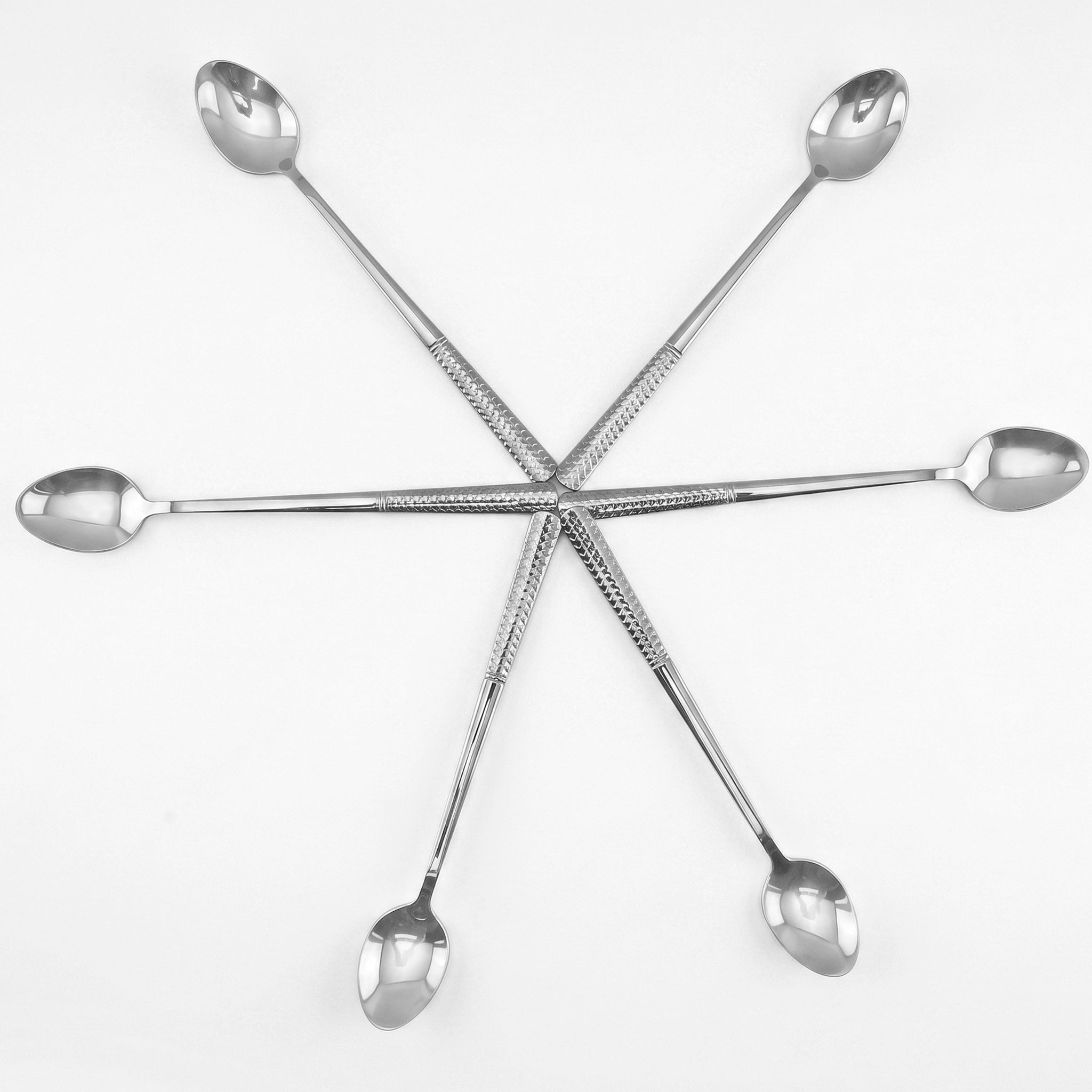 Blaze R.P.2 Stainless Steel 6-Piece Silver Long Tea Spoon Set