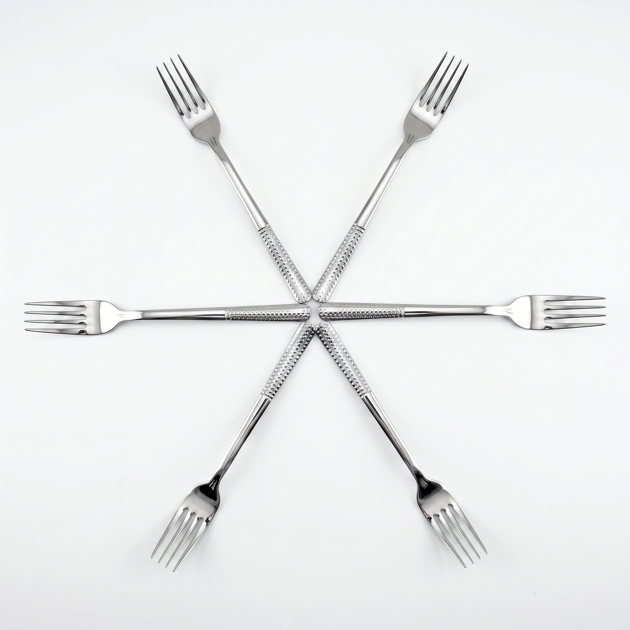 Blaze R.P.2 Stainless Steel 6-Piece Silver Dessert Fork Set