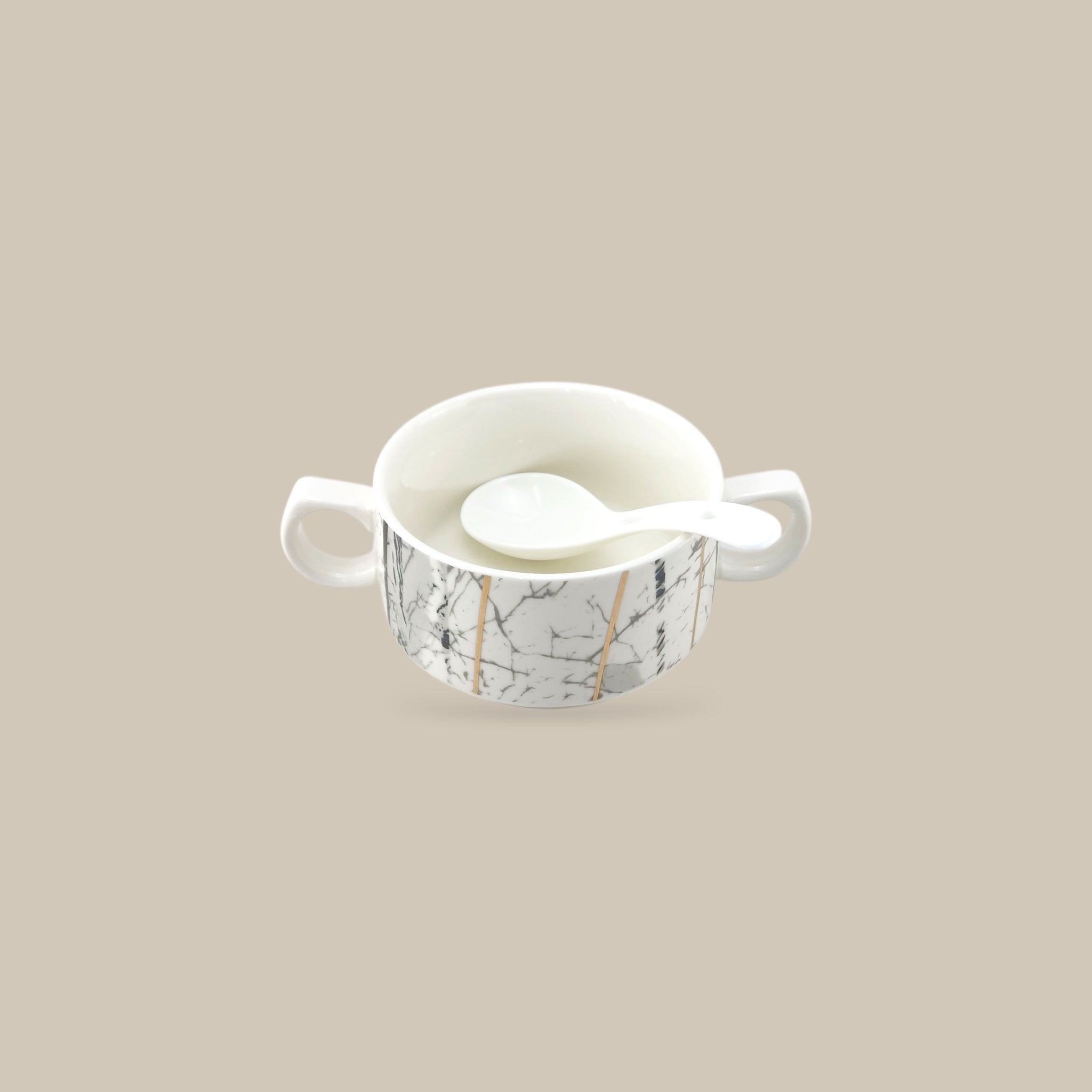 Royal 16-Piece Soup Set With Golden Stand