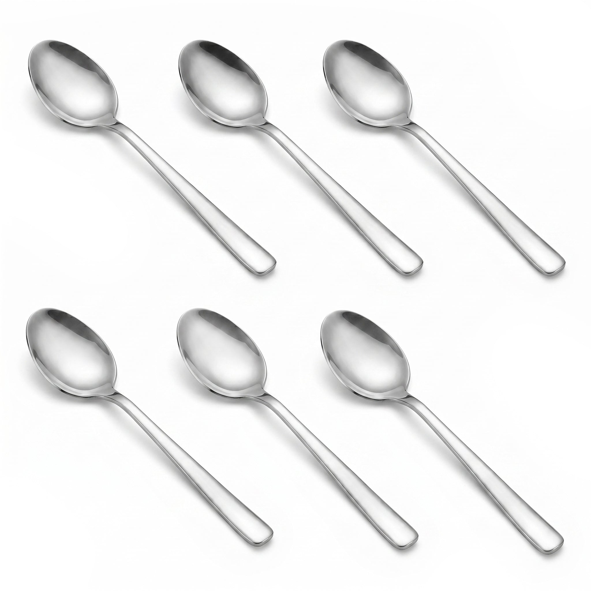 Blaze Pearl 6-Piece Stainless Steel Silver Tea Spoon Set