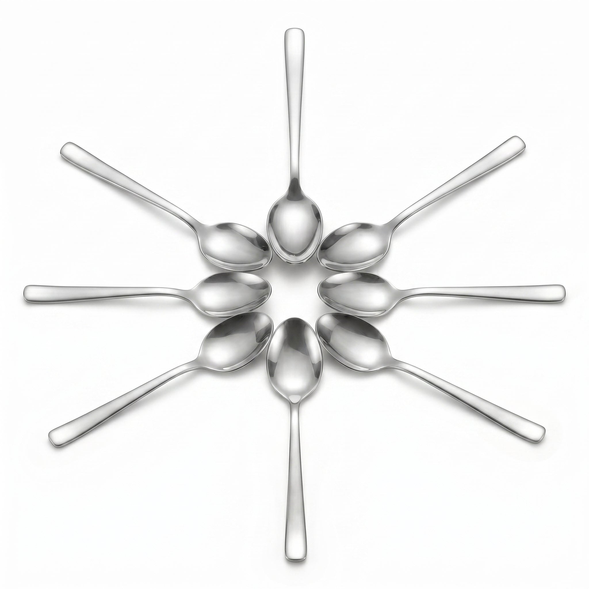 Blaze Pearl 6-Piece Stainless Steel Silver Tea Spoon Set