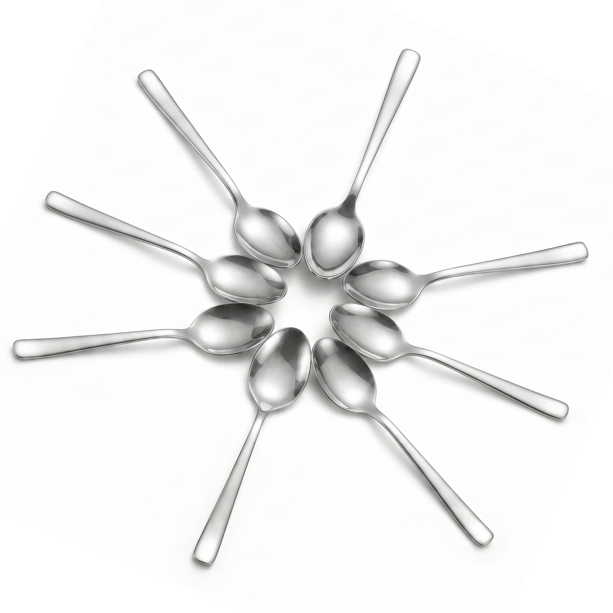 Blaze Pearl 6-Piece Stainless Steel Silver Dessert Spoon Set