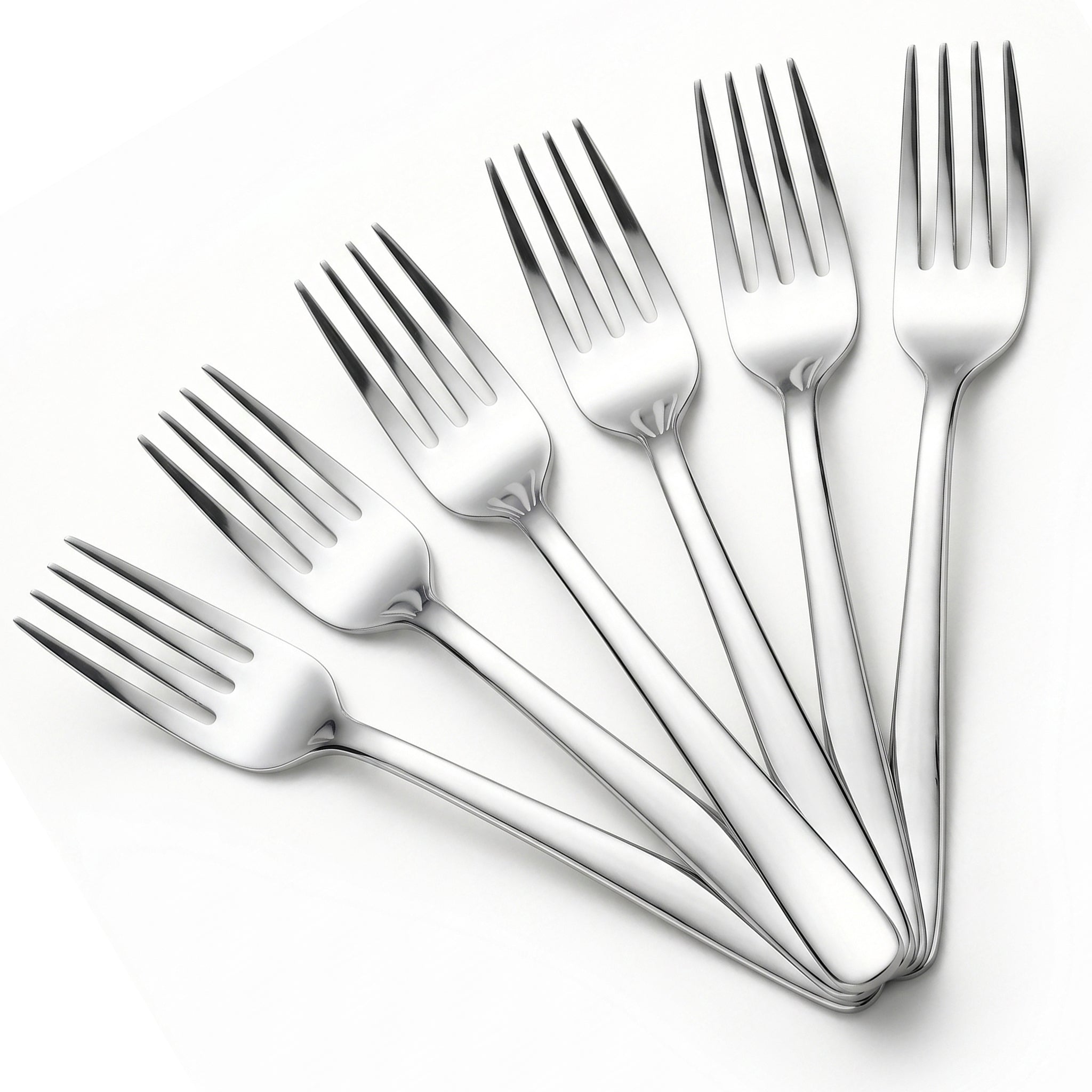 Blaze Pearl 6-Piece Stainless Steel Silver Table Fork Set