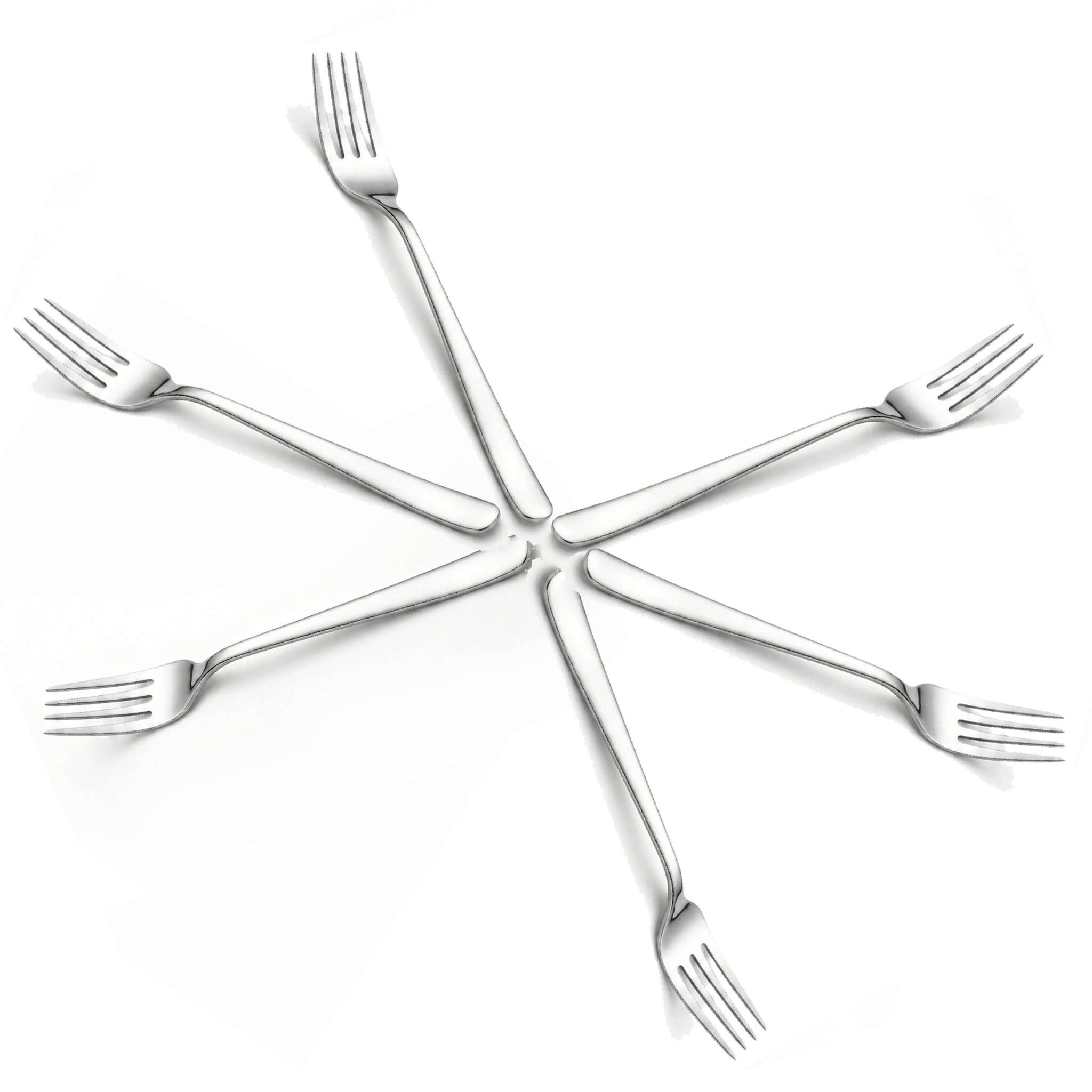 Blaze Pearl 6-Piece Stainless Steel Silver Table Fork Set