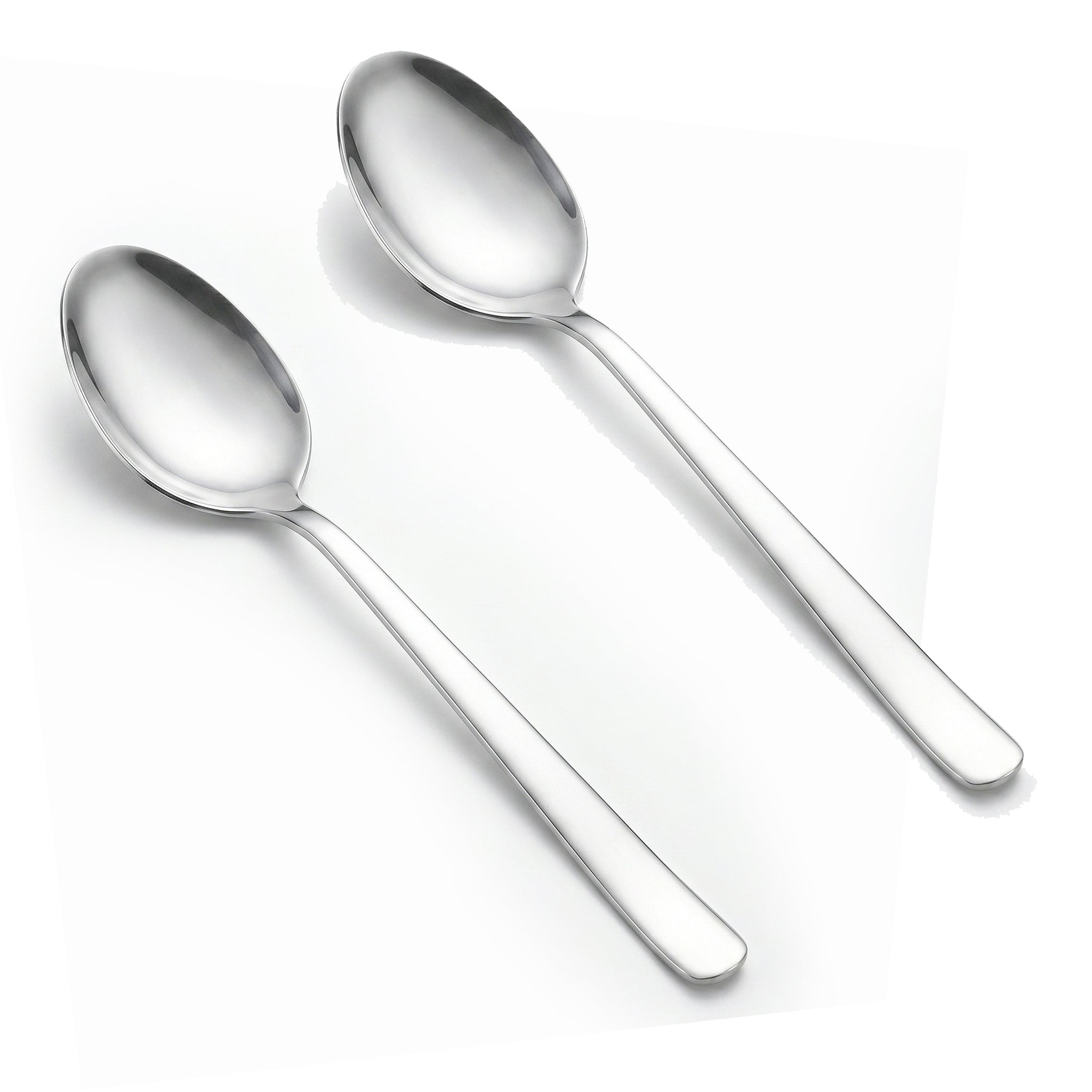 Blaze Pearl 2-Piece Stainless Steel Silver Serving Rice Spoon Set