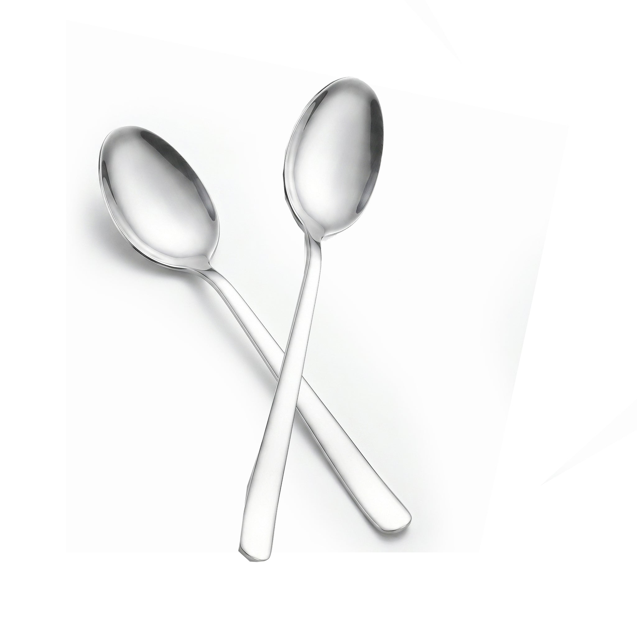 Blaze Pearl 2-Piece Stainless Steel Silver Serving Rice Spoon Set
