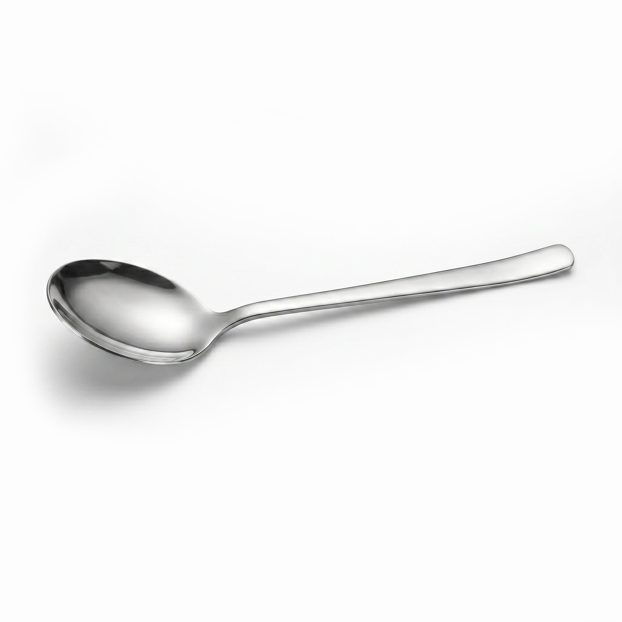 Blaze Pearl 2-Piece Stainless Steel Silver Serving Soup Spoon Set