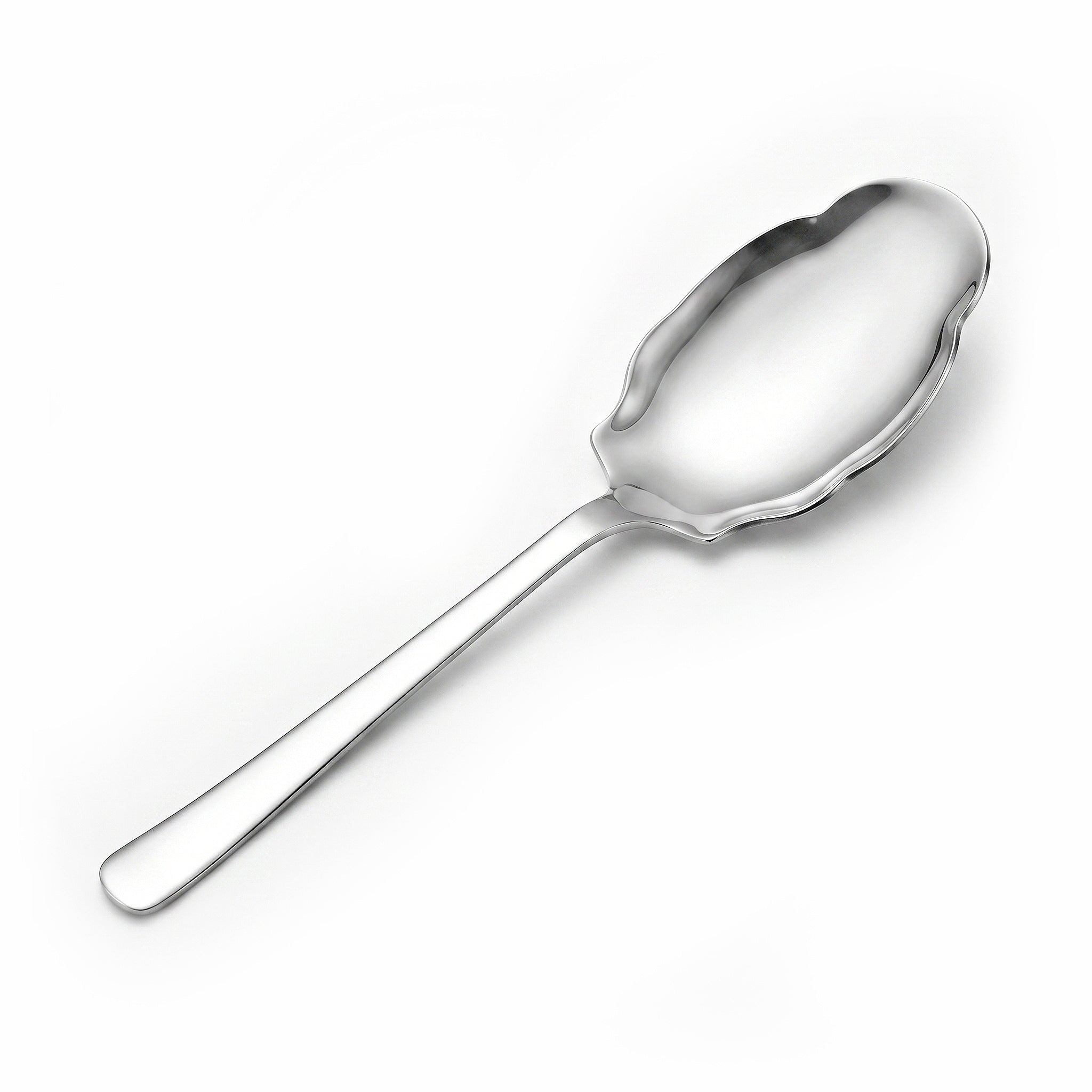 Blaze Pearl 2-Piece Staniless Steel Silver Serving Rice Panja Spoon Set