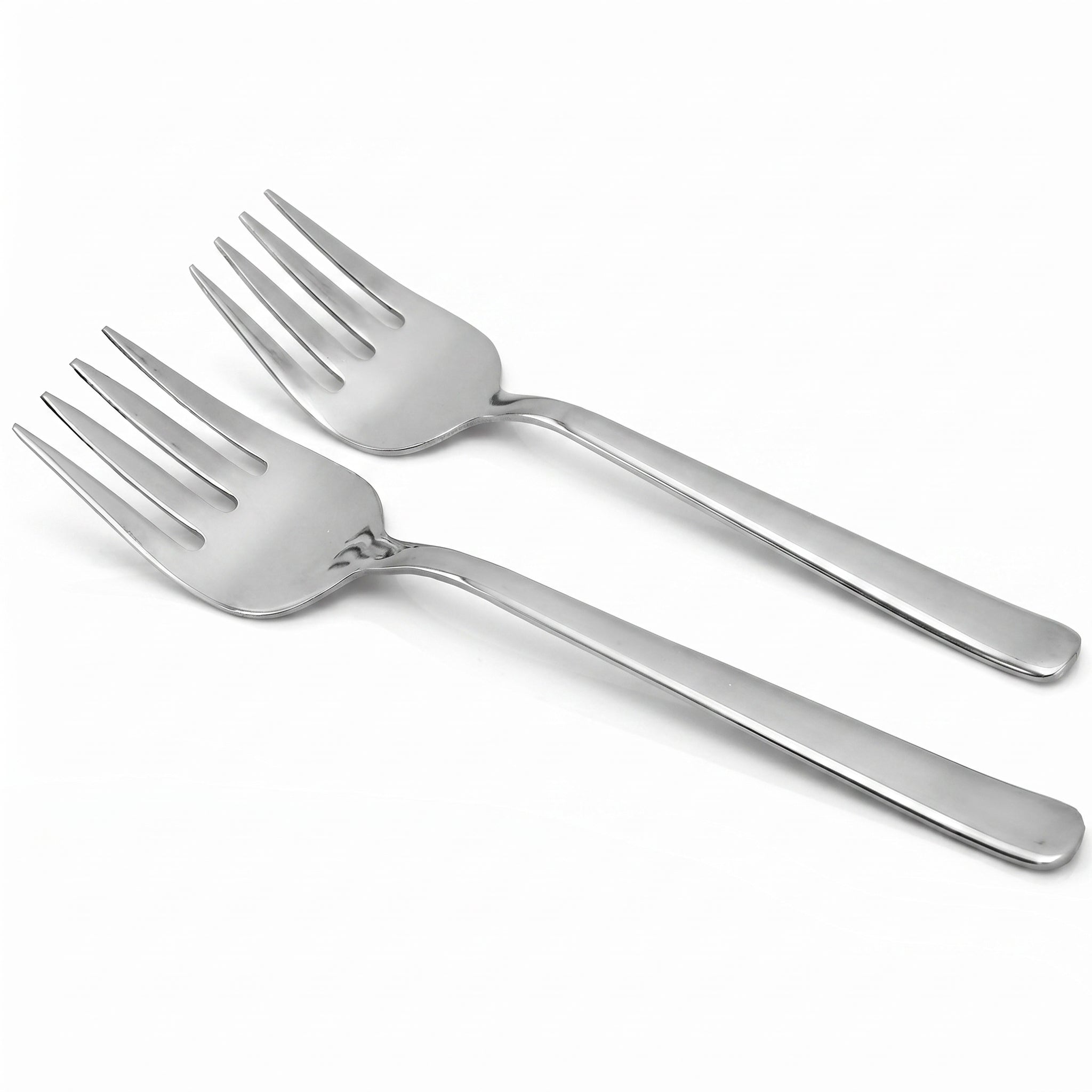 Blaze Pearl 2-Piece Stainless Steel Silver Serving Fork Set