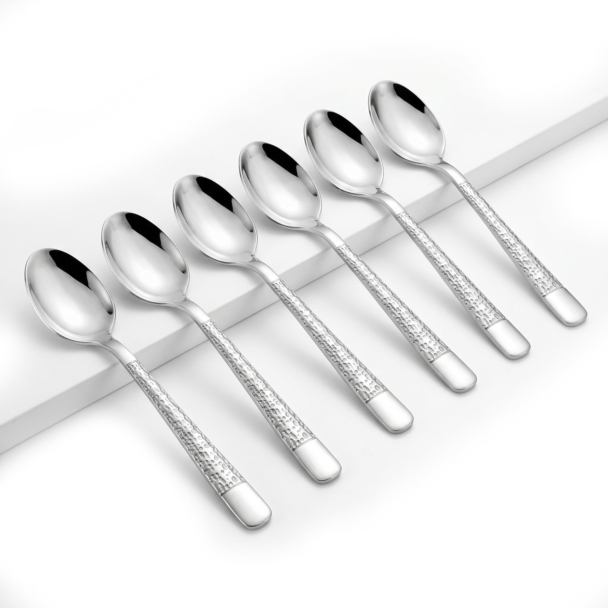 Blaze Tree 6-Piece Stainless Steel Silver Tea Spoon Set