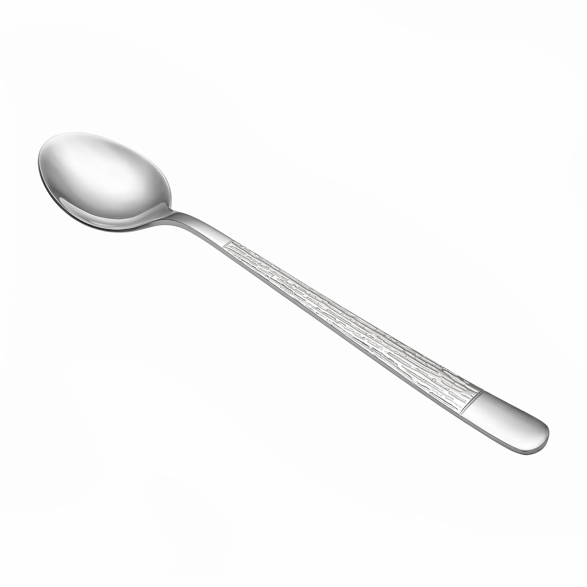 Blaze Tree 6-Piece Stainless Steel Silver Long Tea Spoon Set