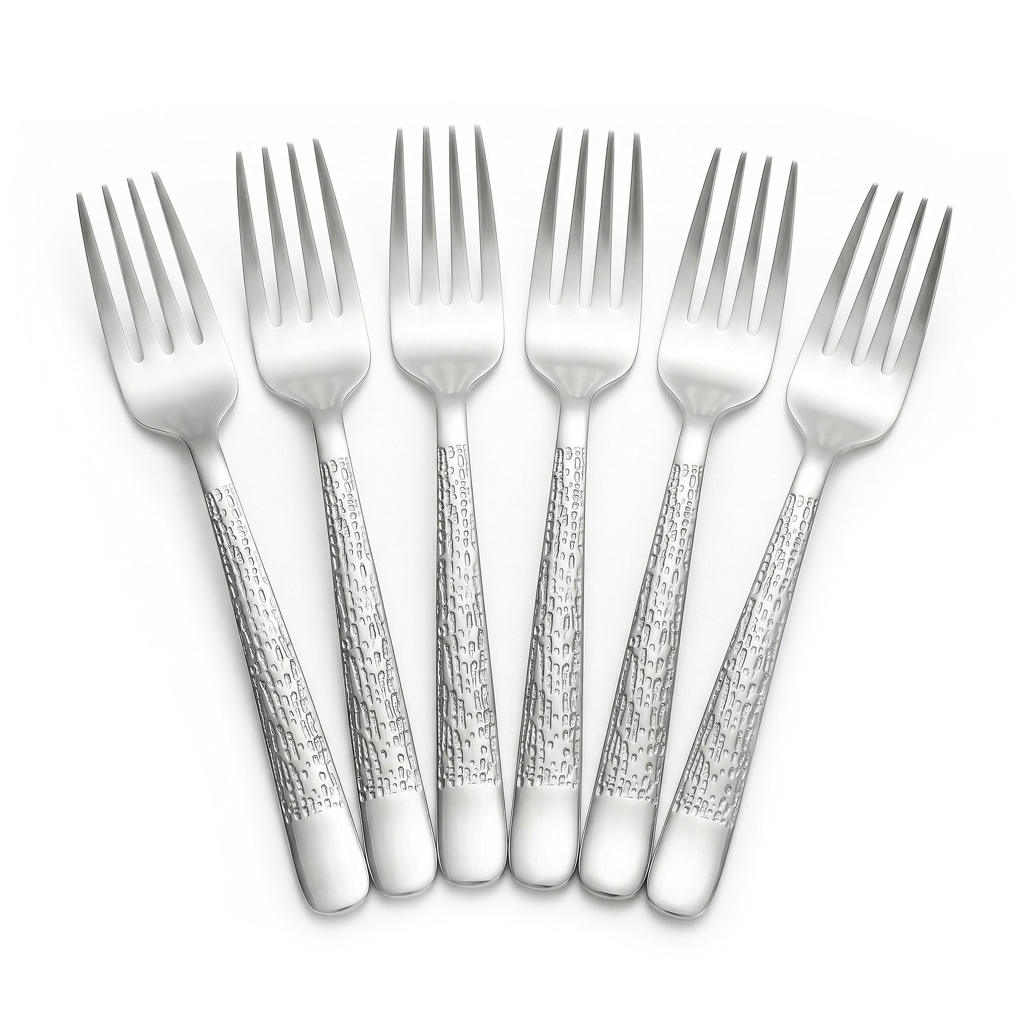 Blaze Tree 6-Piece Stainless Steel Silver Dessert Fork Set