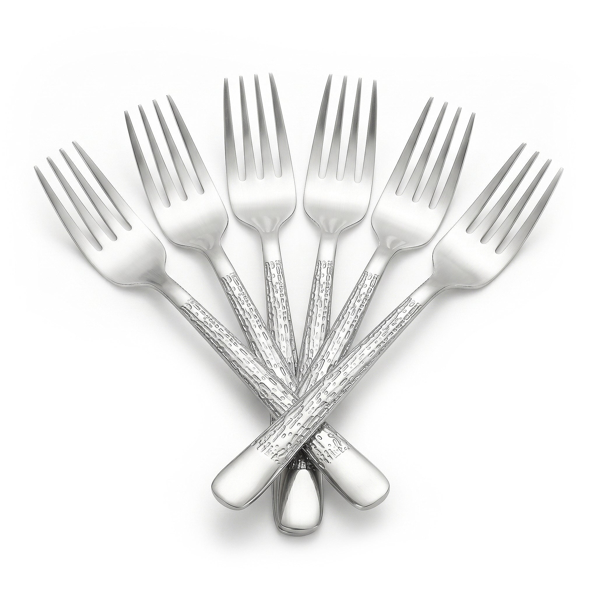Blaze Tree 6-Piece Stainless Steel Silver Dessert Fork Set