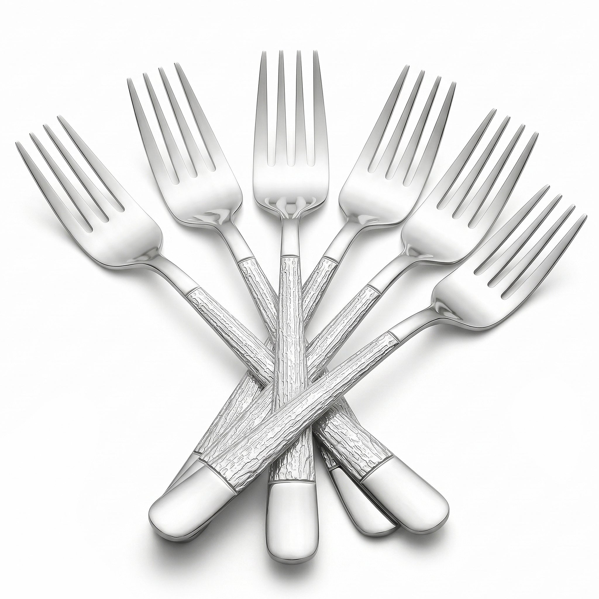 Blaze Tree 6-Piece Stainless Steel Silver Table Fork Set