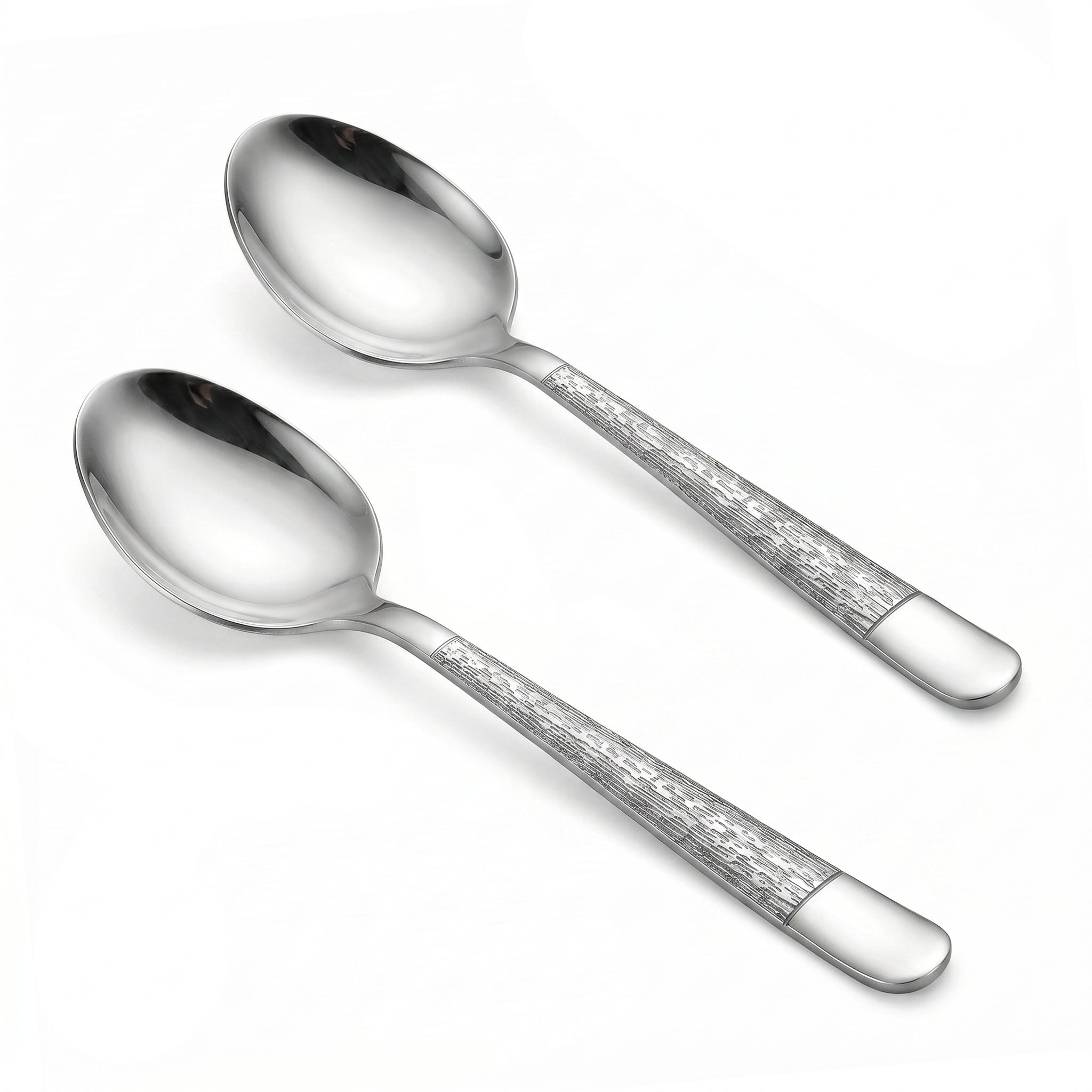 Blaze Tree 2-Piece Stainless Steel Silver Serving Rice Spoon Set