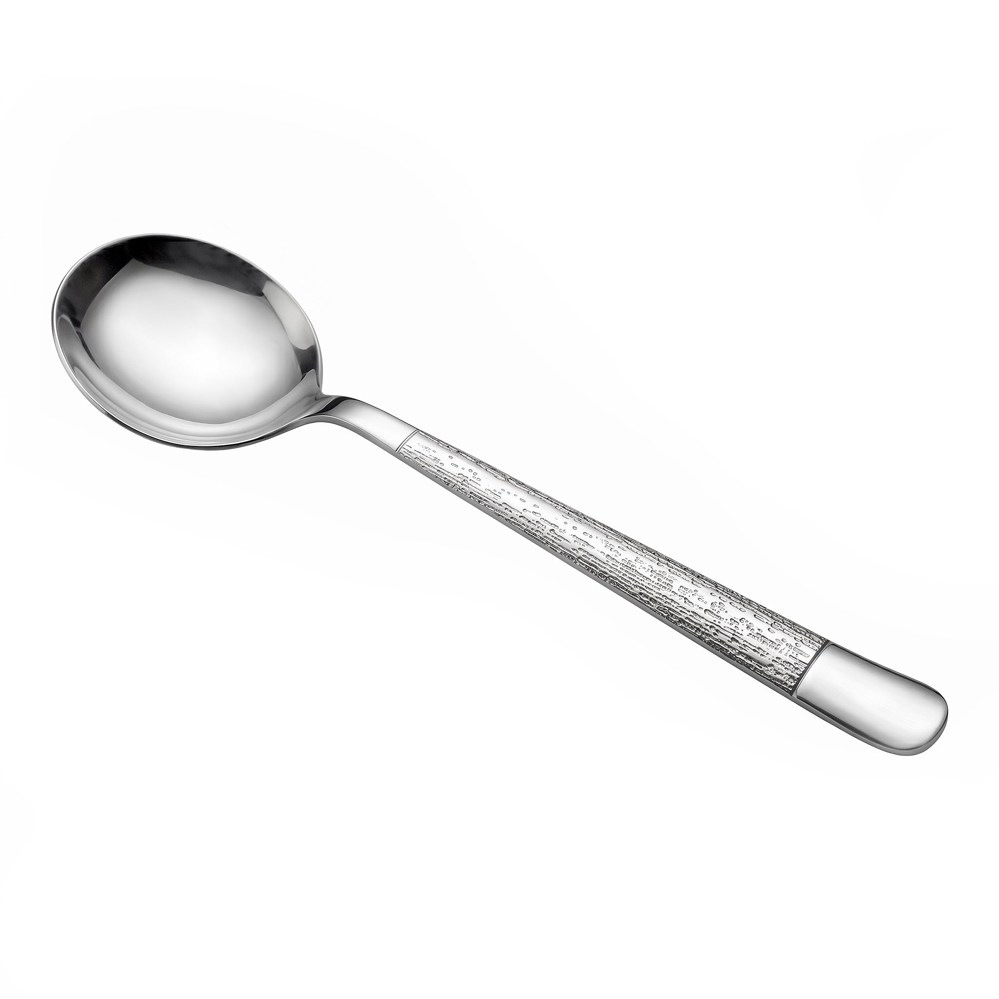 Blaze Tree 2-Piece Stainless Steel Silver Serving Soup Spoon Set