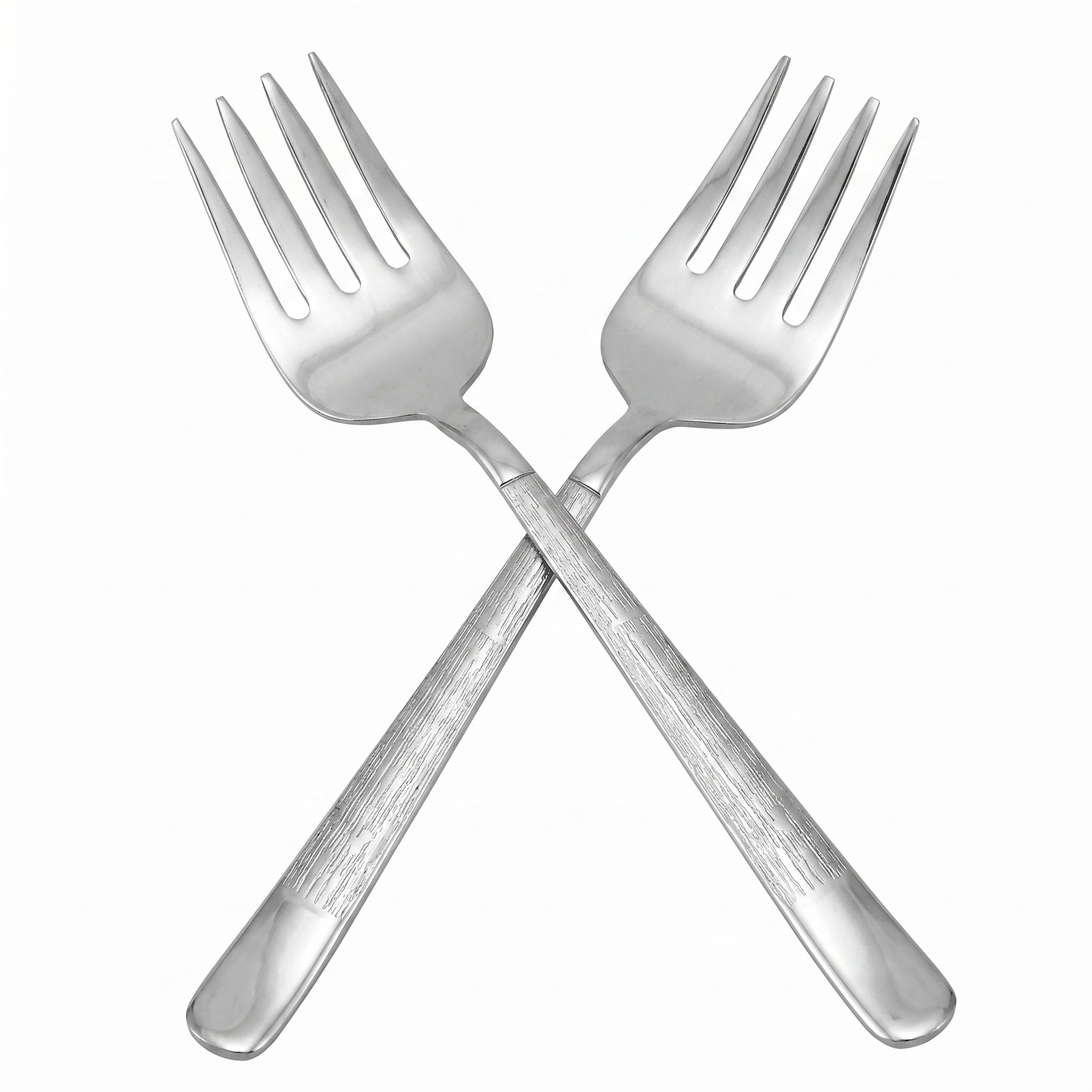 Blaze Tree 2-Piece Stainless Steel Silver Serving Fork Set