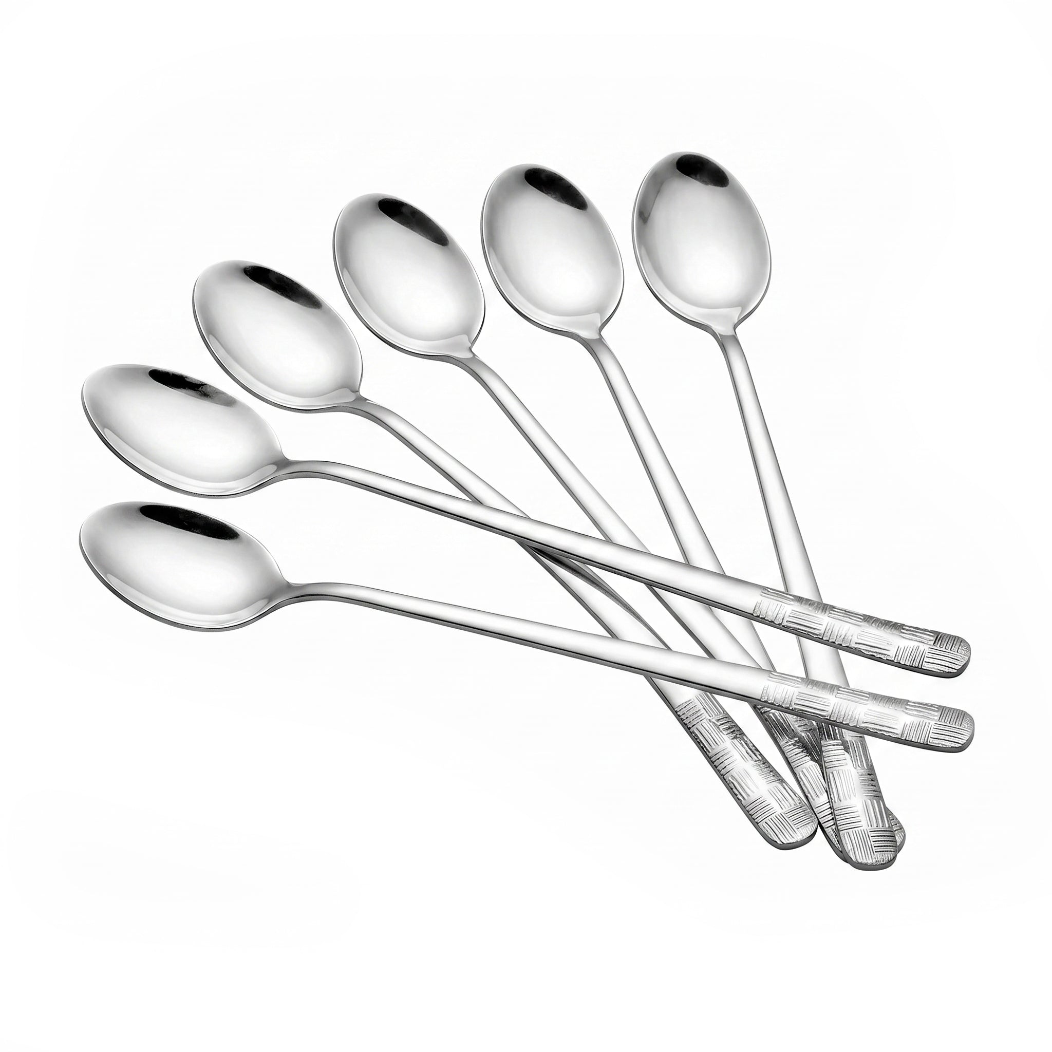Blaze R.P.1  Stainless Steel 6-Piece Silver Long Tea Spoon Set