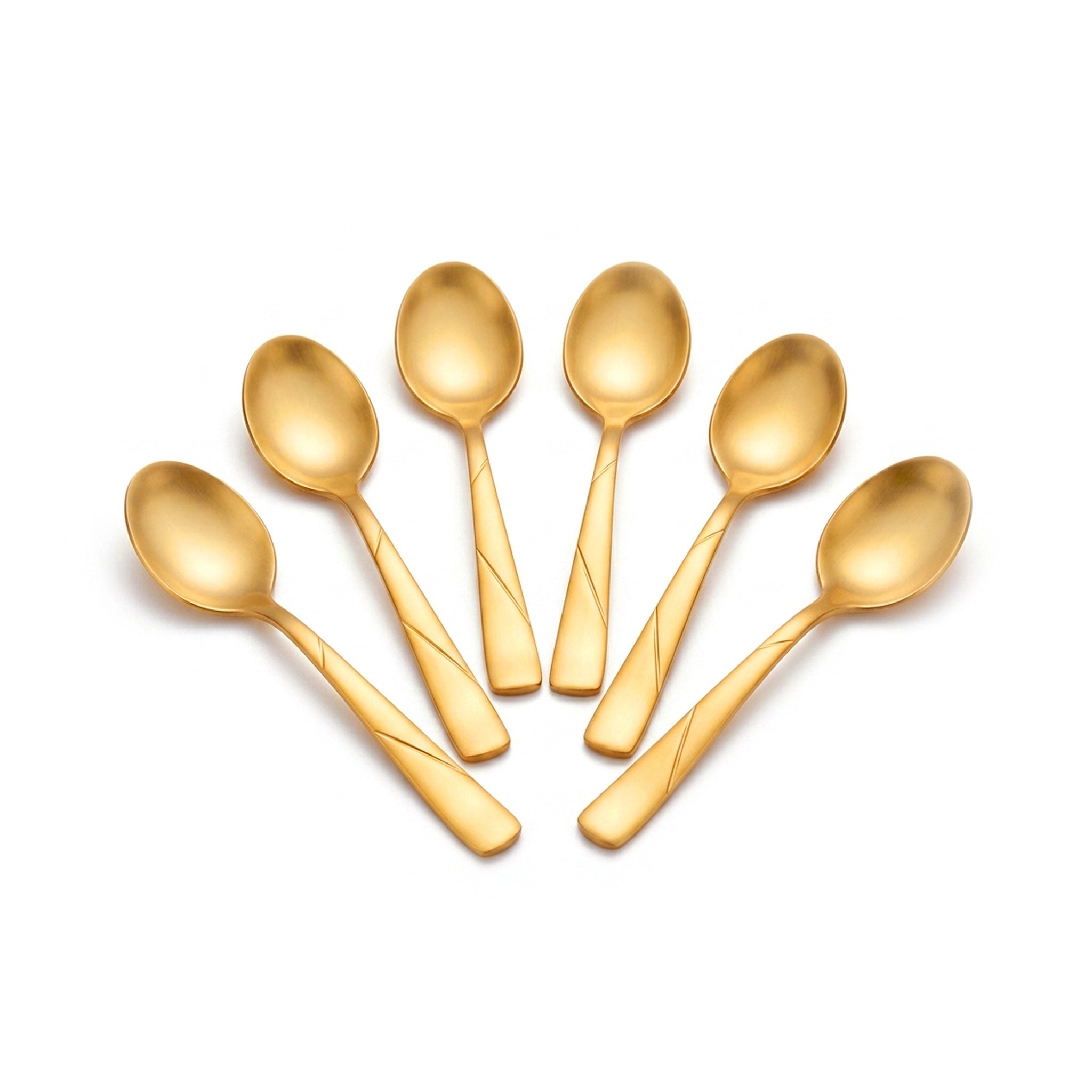 Blaze R.P.3 Stainless Steel 6-Piece Golden Coffee Spoon Set