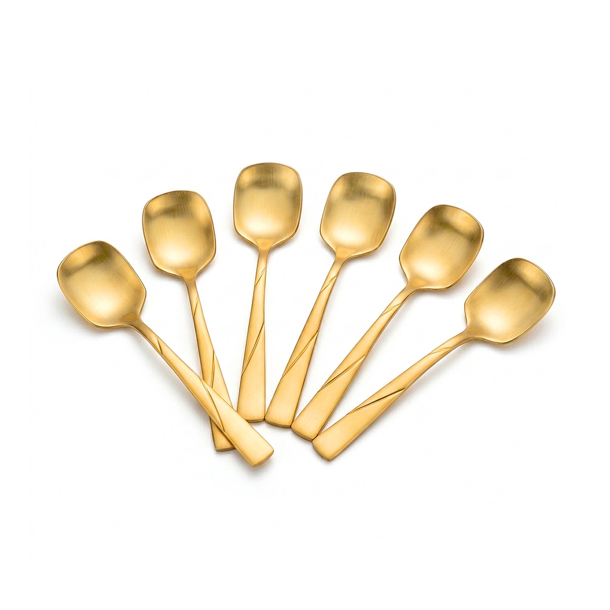 Blaze R.P.3 Stainless Steel 6-Piece Golden Sugar Spoon Set