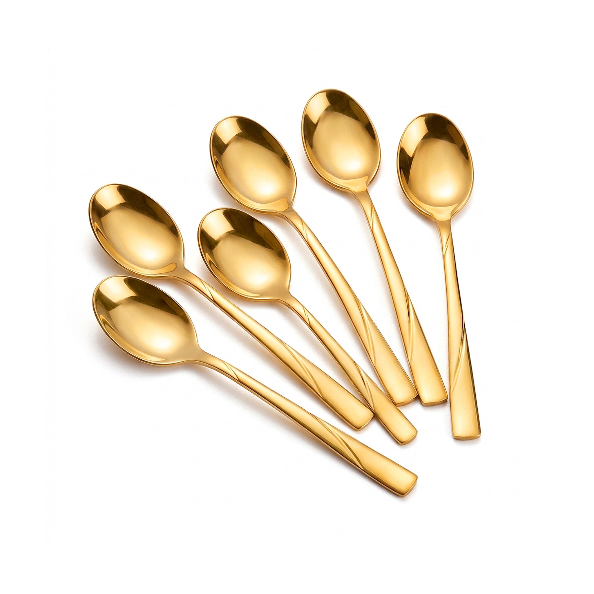 Blaze R.P.3 Stainless Steel 6-Piece Golden Tea Spoon Set