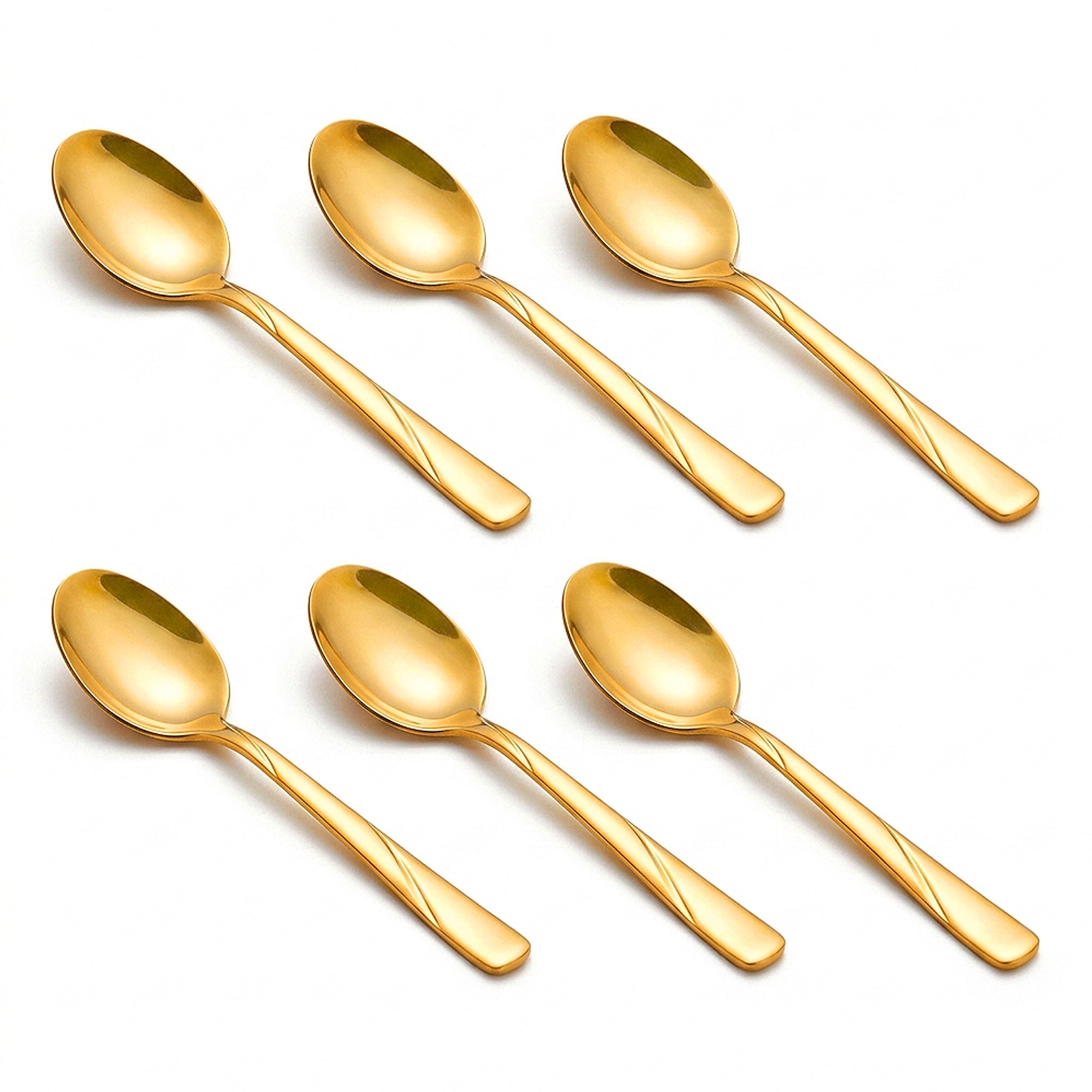 Blaze R.P.3 Stainless Steel 6-Piece Golden Dessert Spoon Set