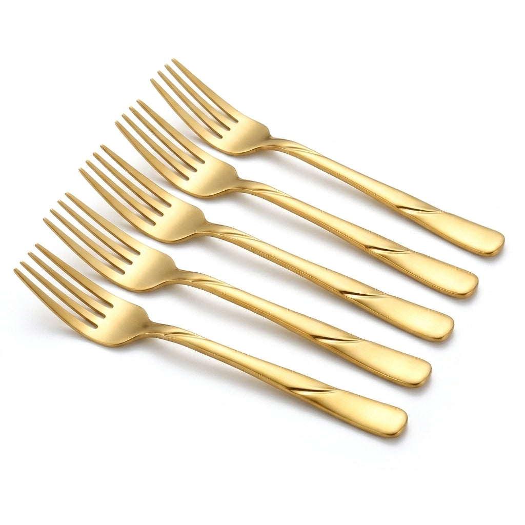 Blaze R.P.3 Stainless Steel 6-Piece Golden Table Fork Set