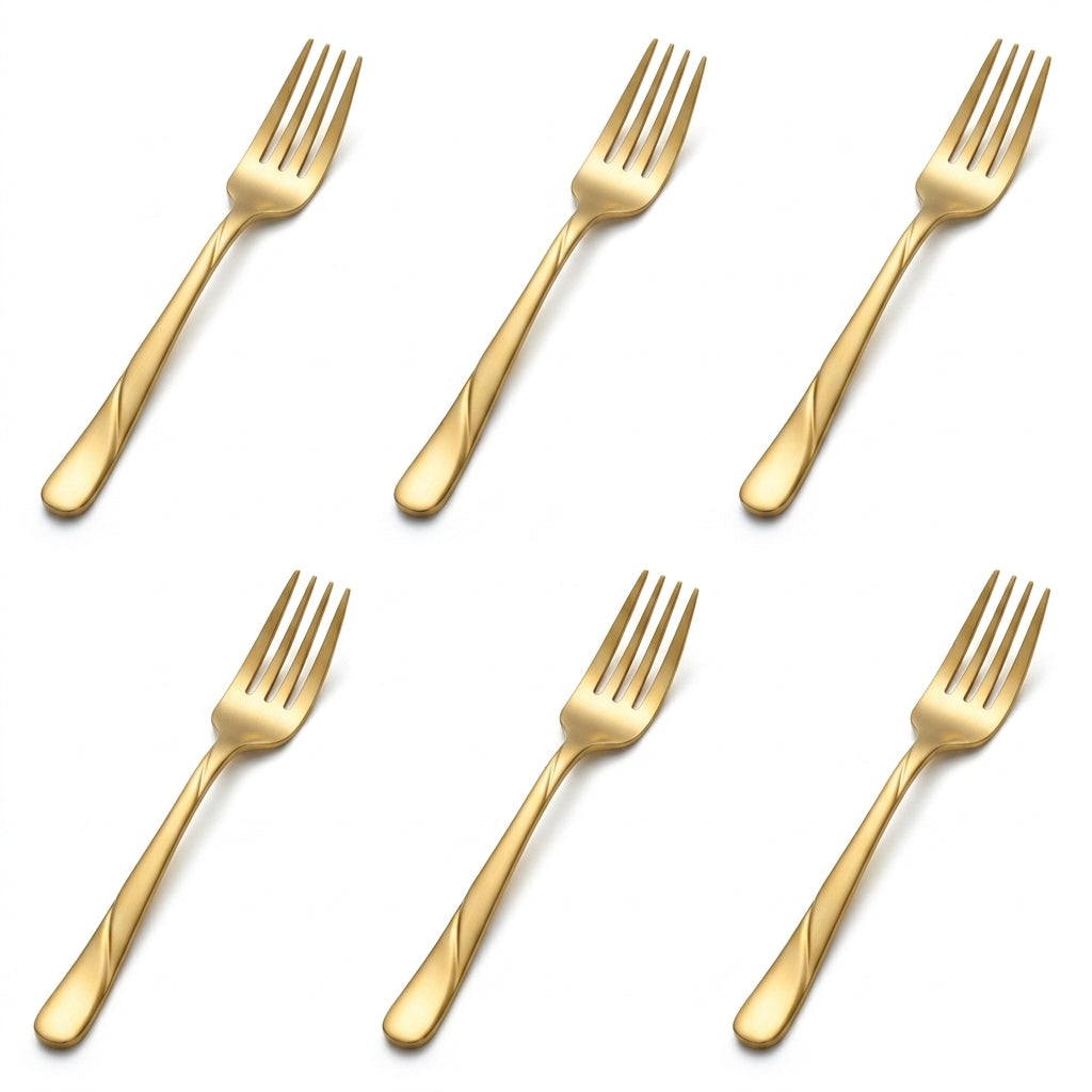 Blaze R.P.3 Stainless Steel 6-Piece Golden Table Fork Set