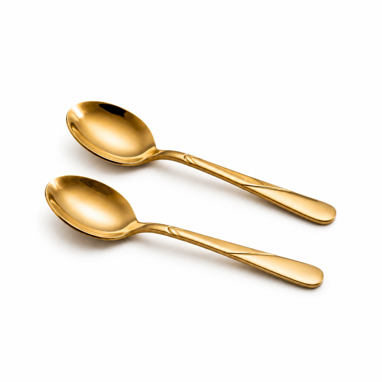 Blaze R.P.3 Stainless Steel 2-Piece Golden Serving Rice Spoon Set