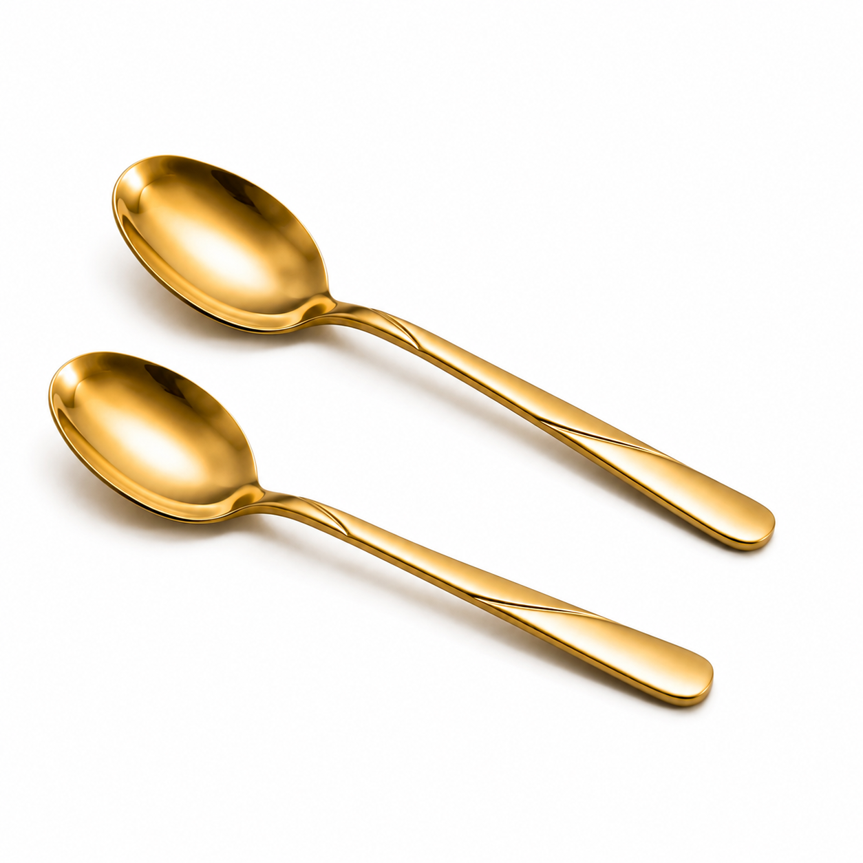 Blaze R.P.3 Stainless Steel 2-Piece Golden Serving Rice Spoon Set