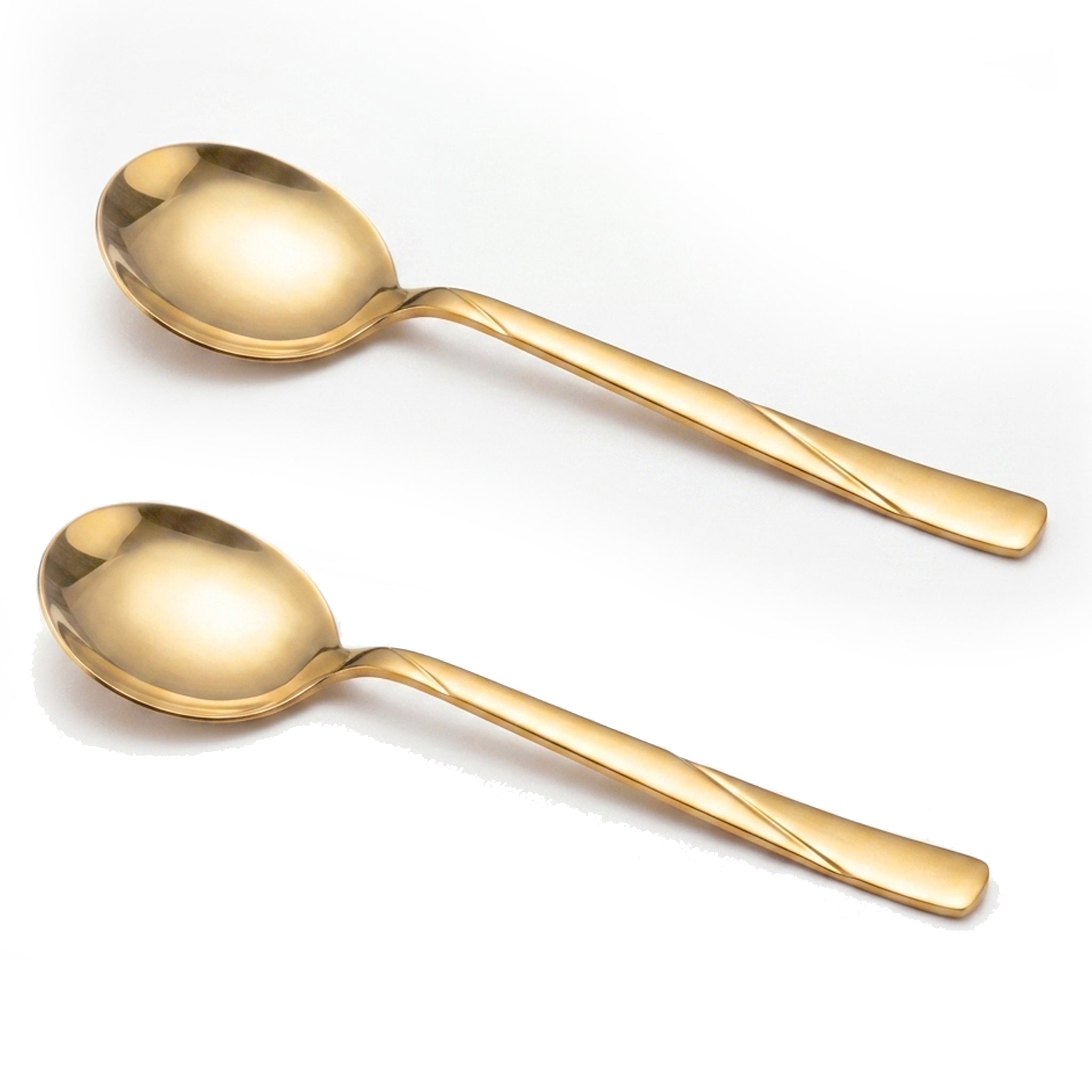 Blaze R.P.3 Stainless Steel 2-Piece Golden Serving Soup Spoon Set