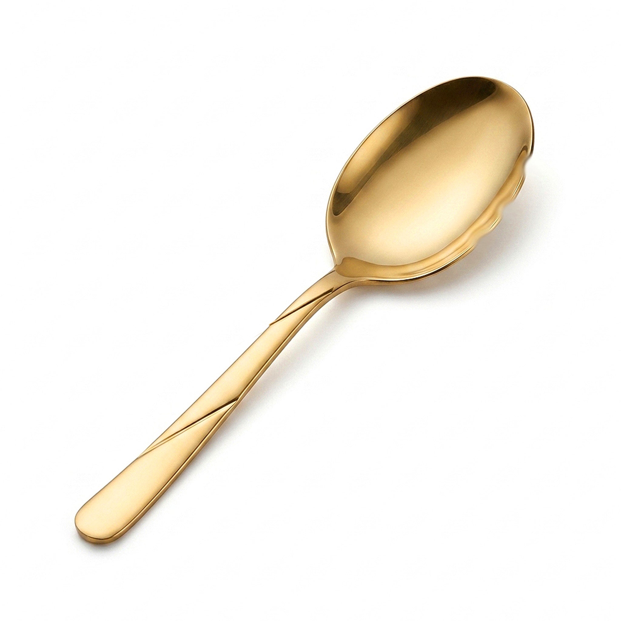 Blaze R.P.3 Stainless Steel 2-Piece Golden Serving Panja Rice Spoon Set