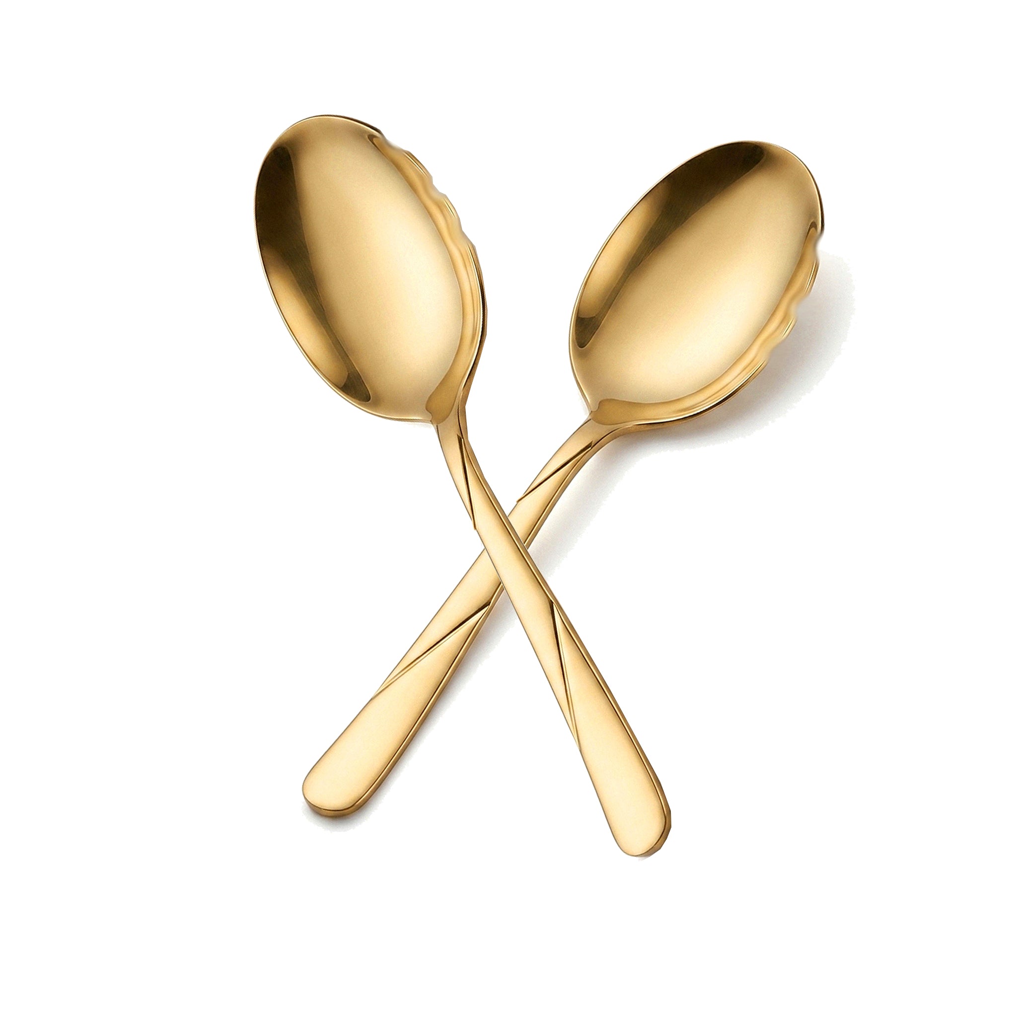 Blaze R.P.3 Stainless Steel 2-Piece Golden Serving Panja Rice Spoon Set