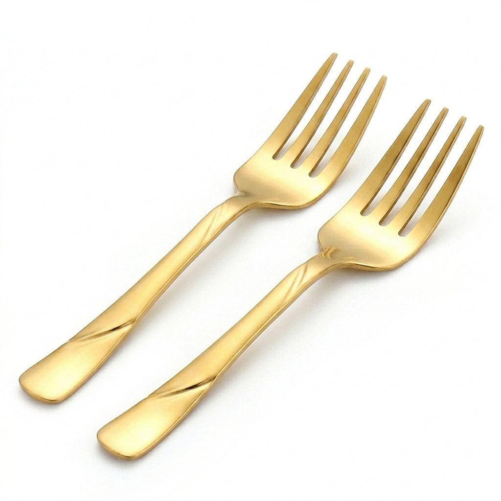 Blaze R.P.3 Stainless Steel 2-Piece Golden Serving Fork Set