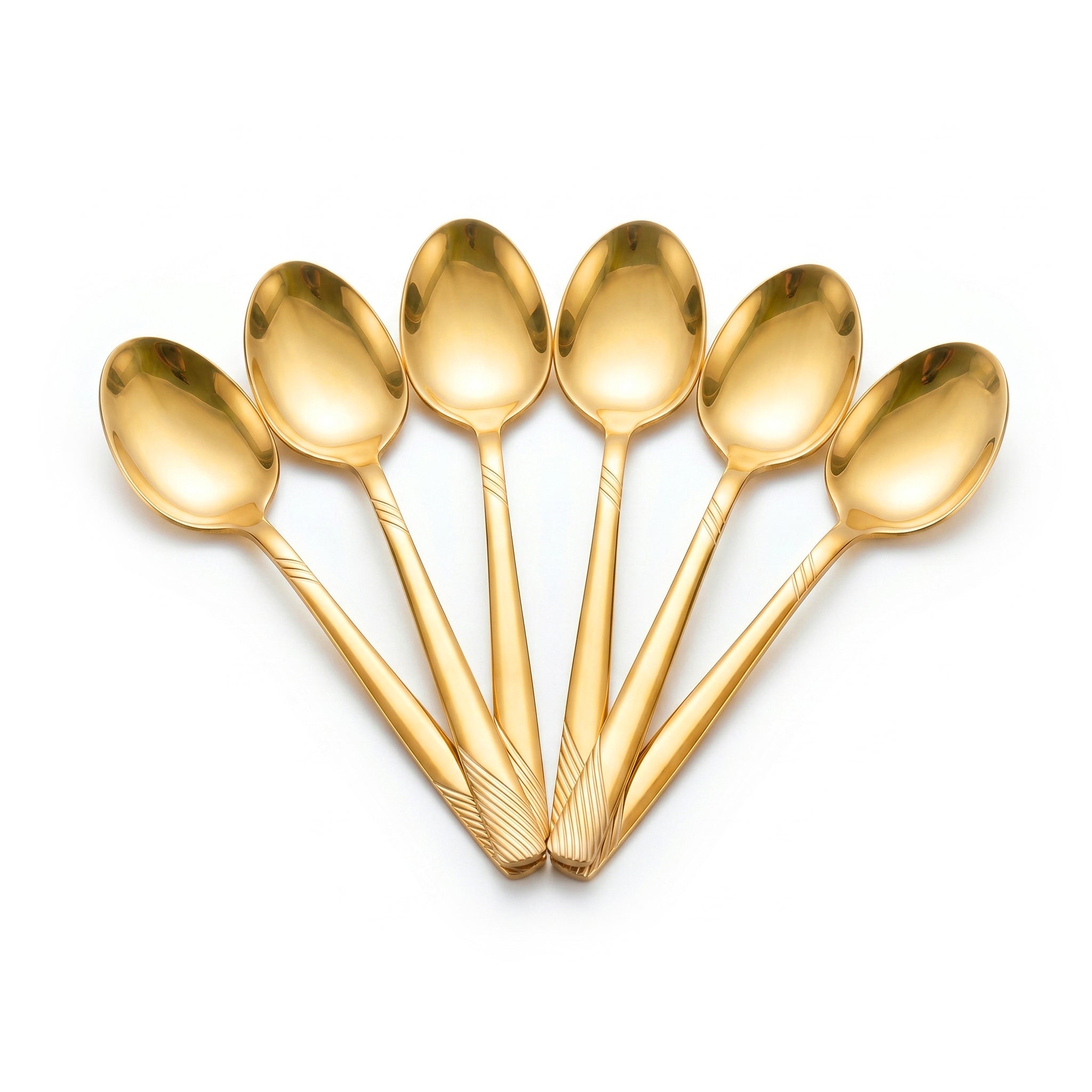 Blaze TPO Gold 6-Piece Stainless Steel Golden Tea Spoon Set