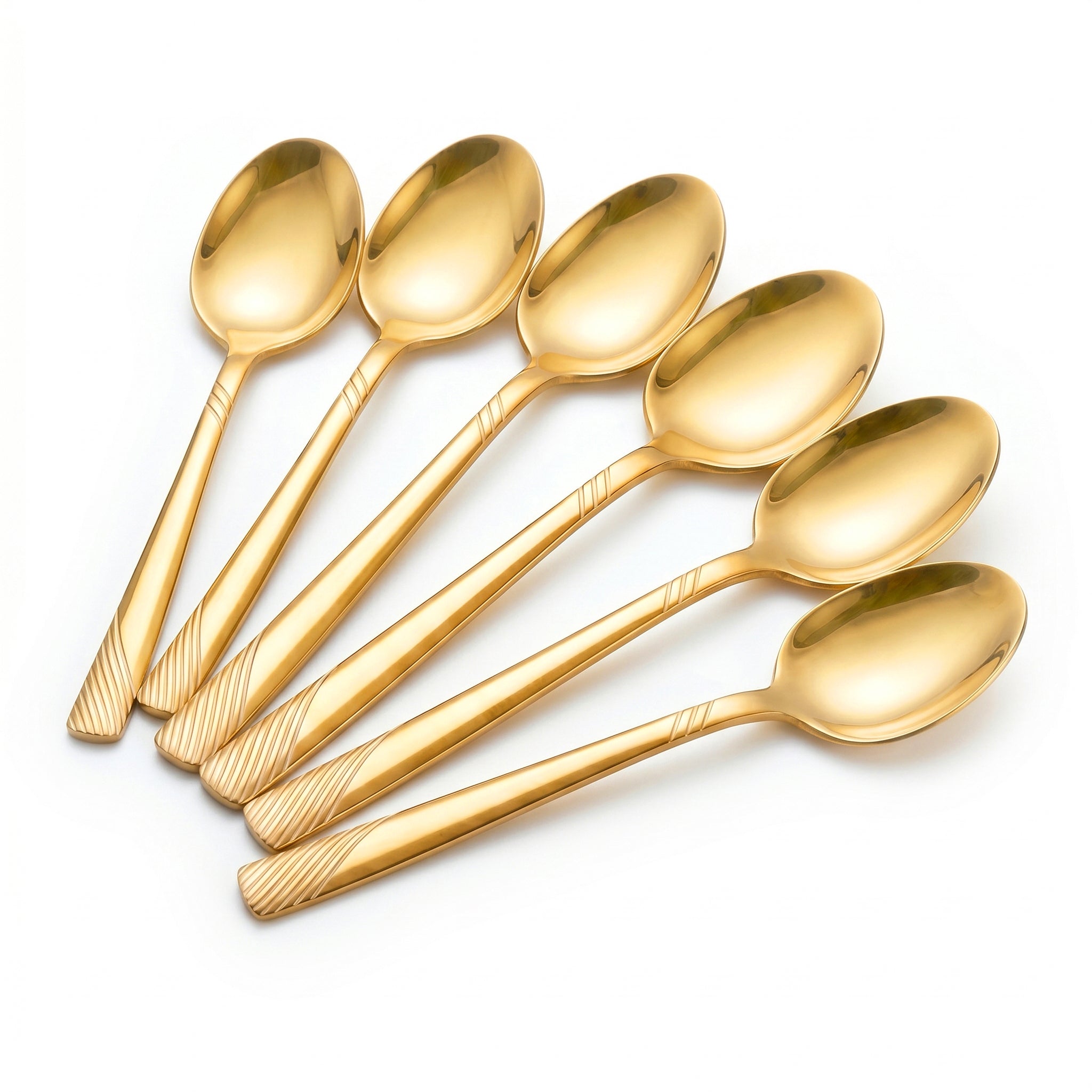 Blaze TPO Gold 6-Piece Stainless Steel Golden Tea Spoon Set