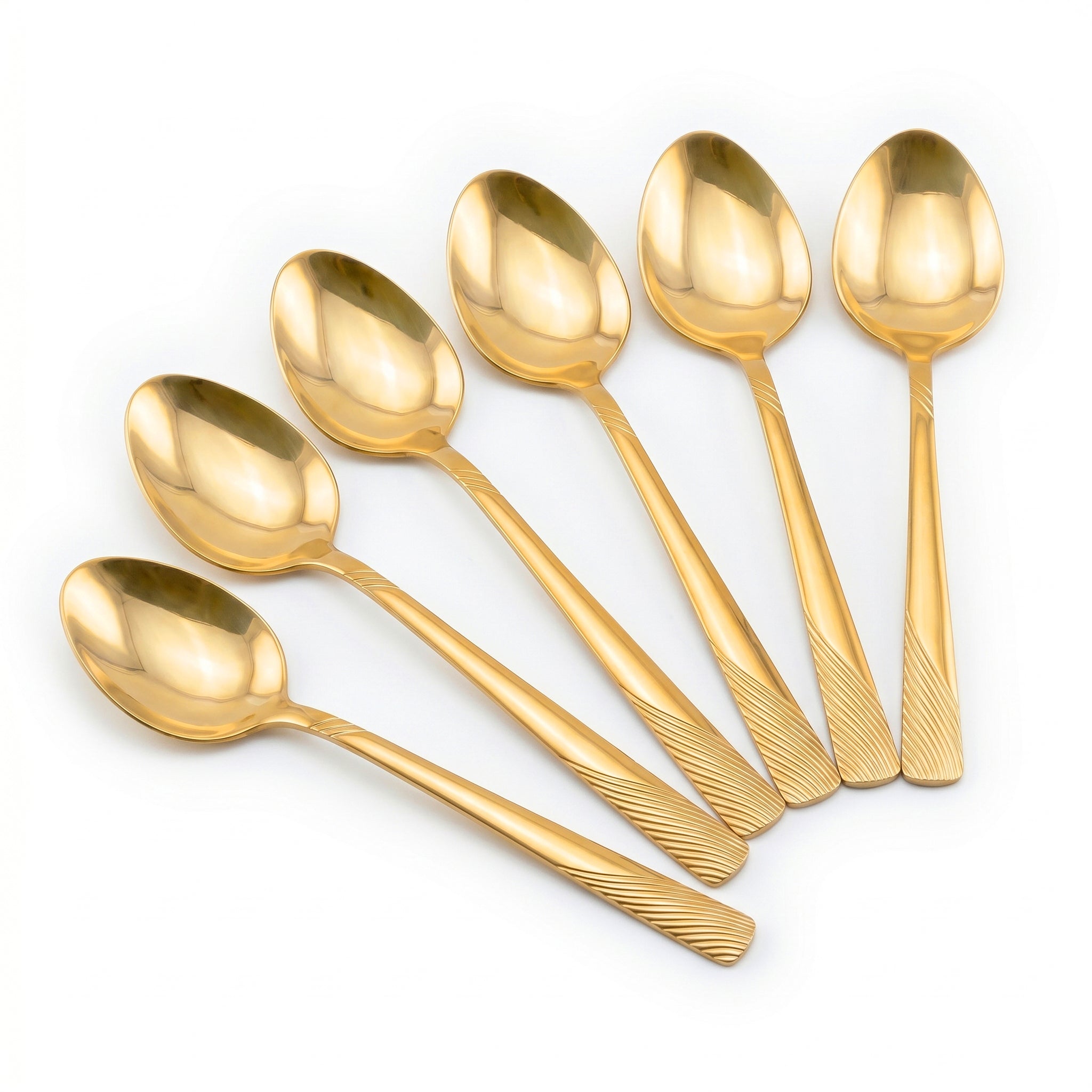 Blaze TPO Gold 6-Piece Stainless Steel Golden Table Spoon Set