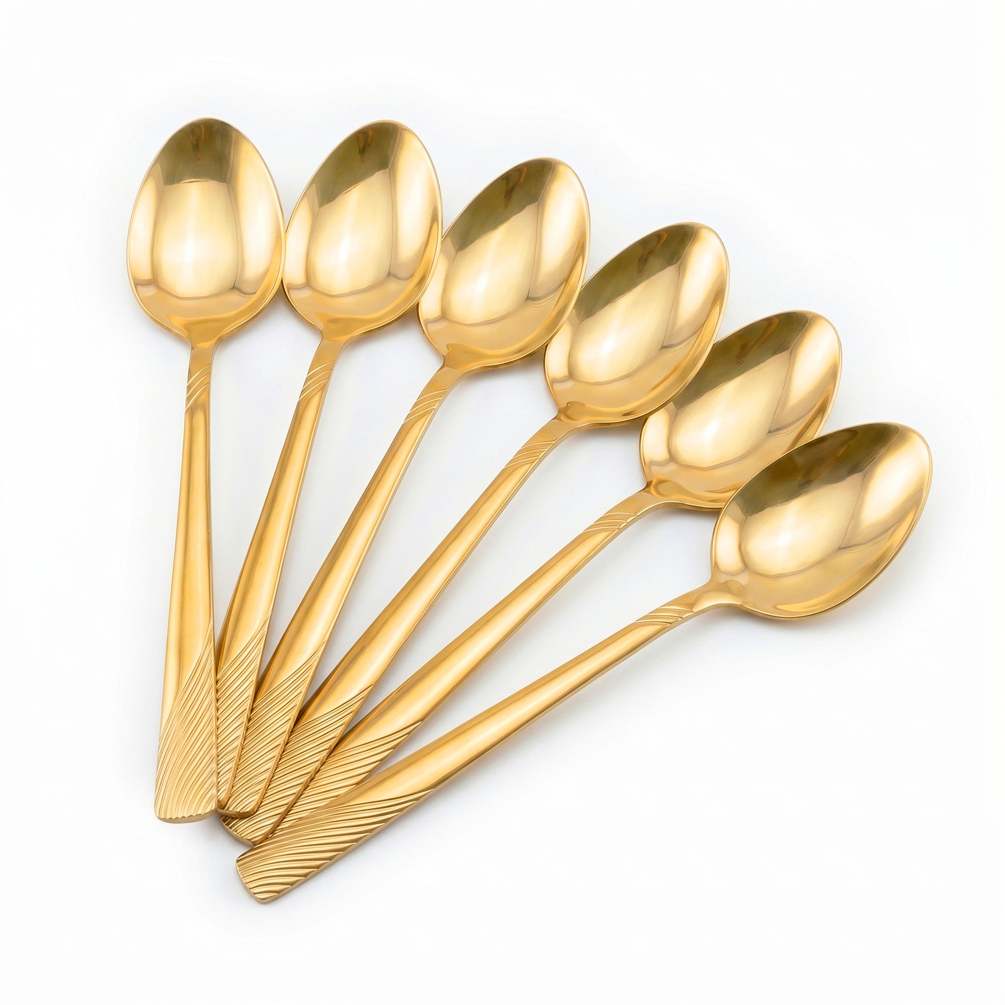 Blaze TPO Gold 6-Piece Stainless Steel Golden Table Spoon Set