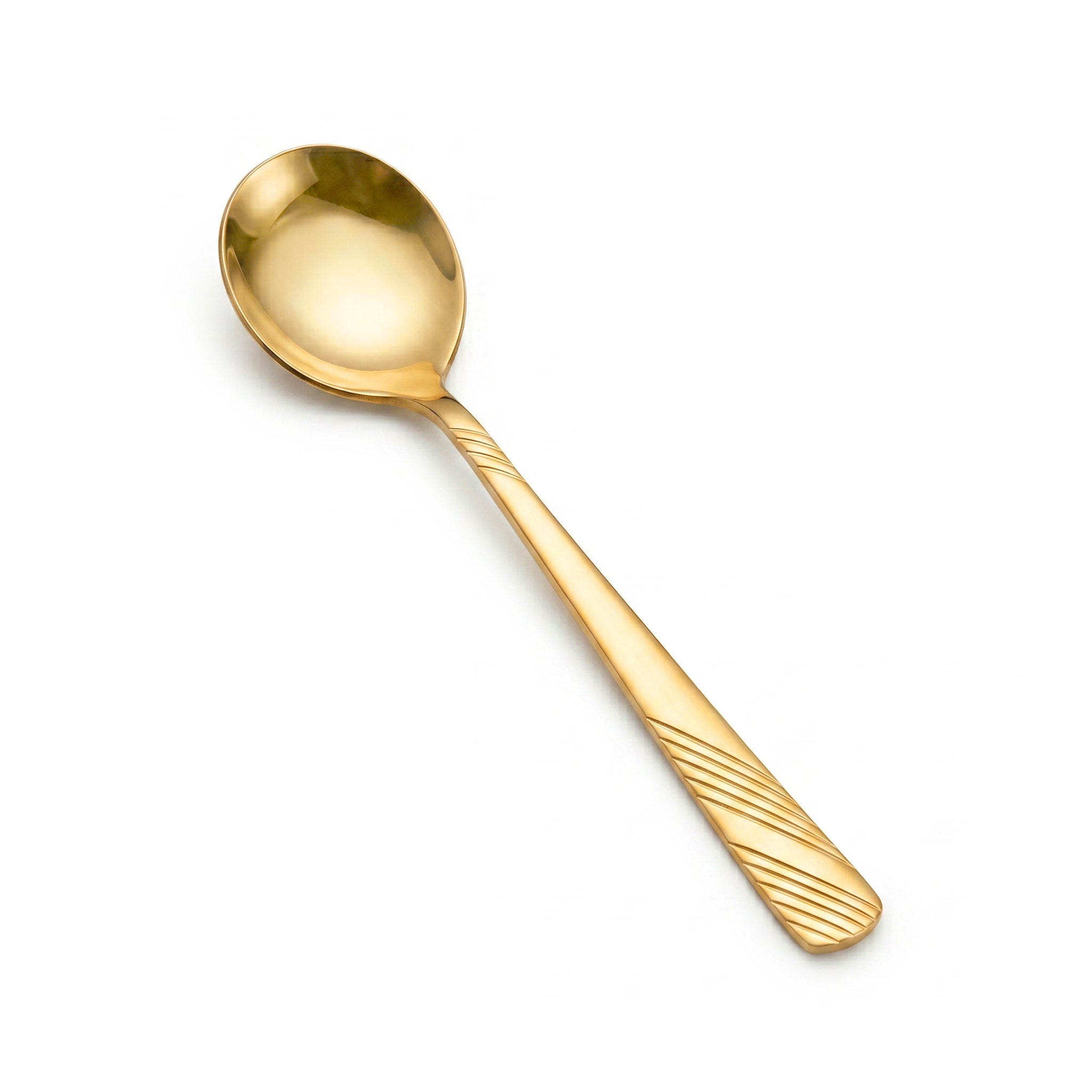 Blaze TPO God 6-Piece Stainless Steel Golden Dessert Soup Spoon Set