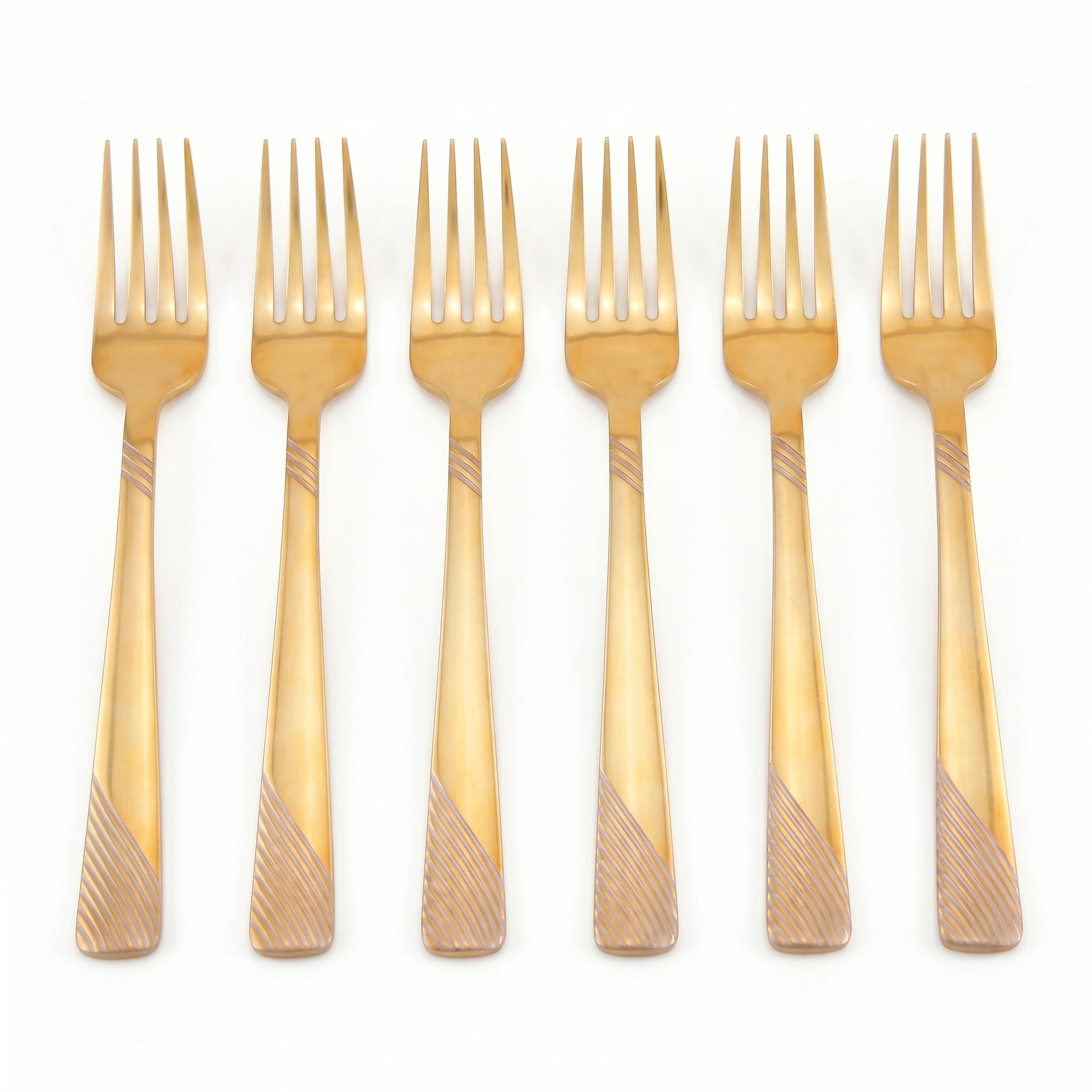 Blaze TPO Gold 6-Piece Stainless Steel Golden Table Fork Set