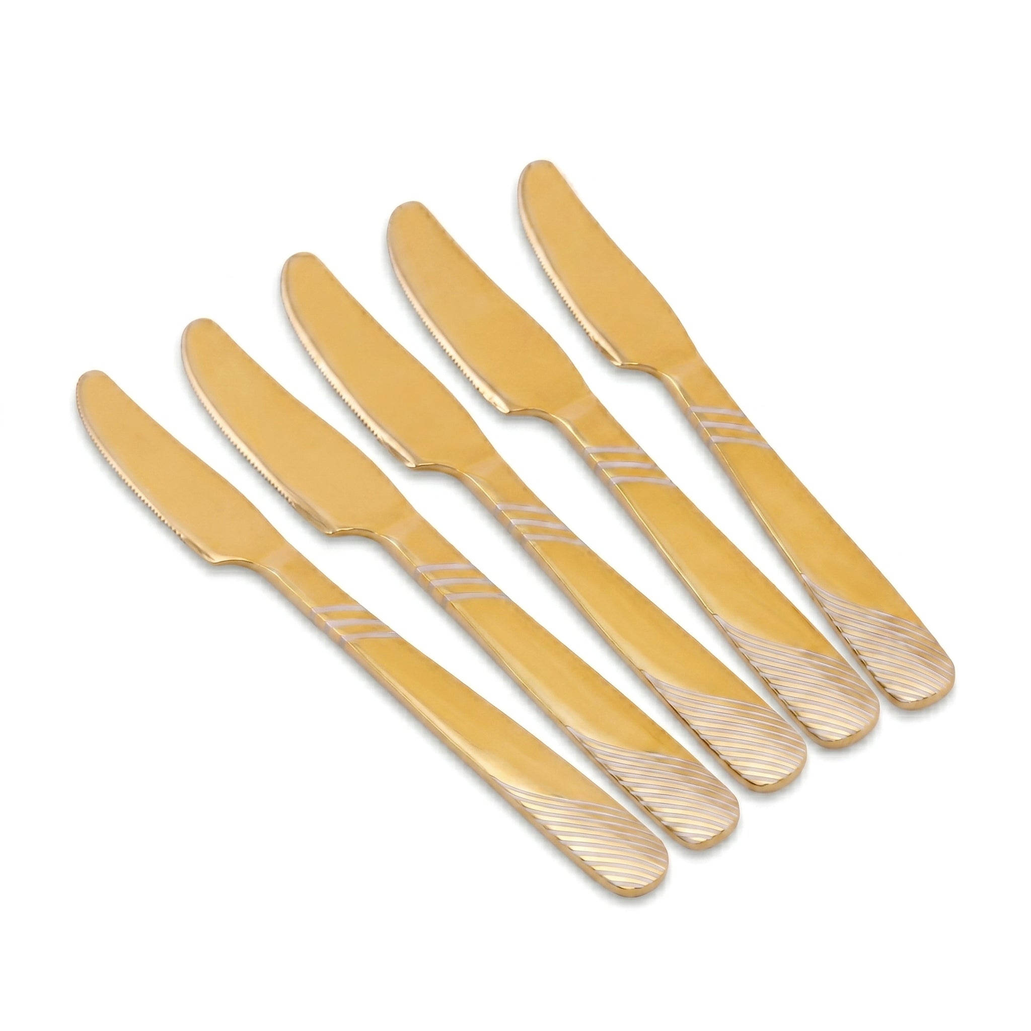 Blaze TPO Gold 6-Piece Stainless Steel Golden Table Knife Set