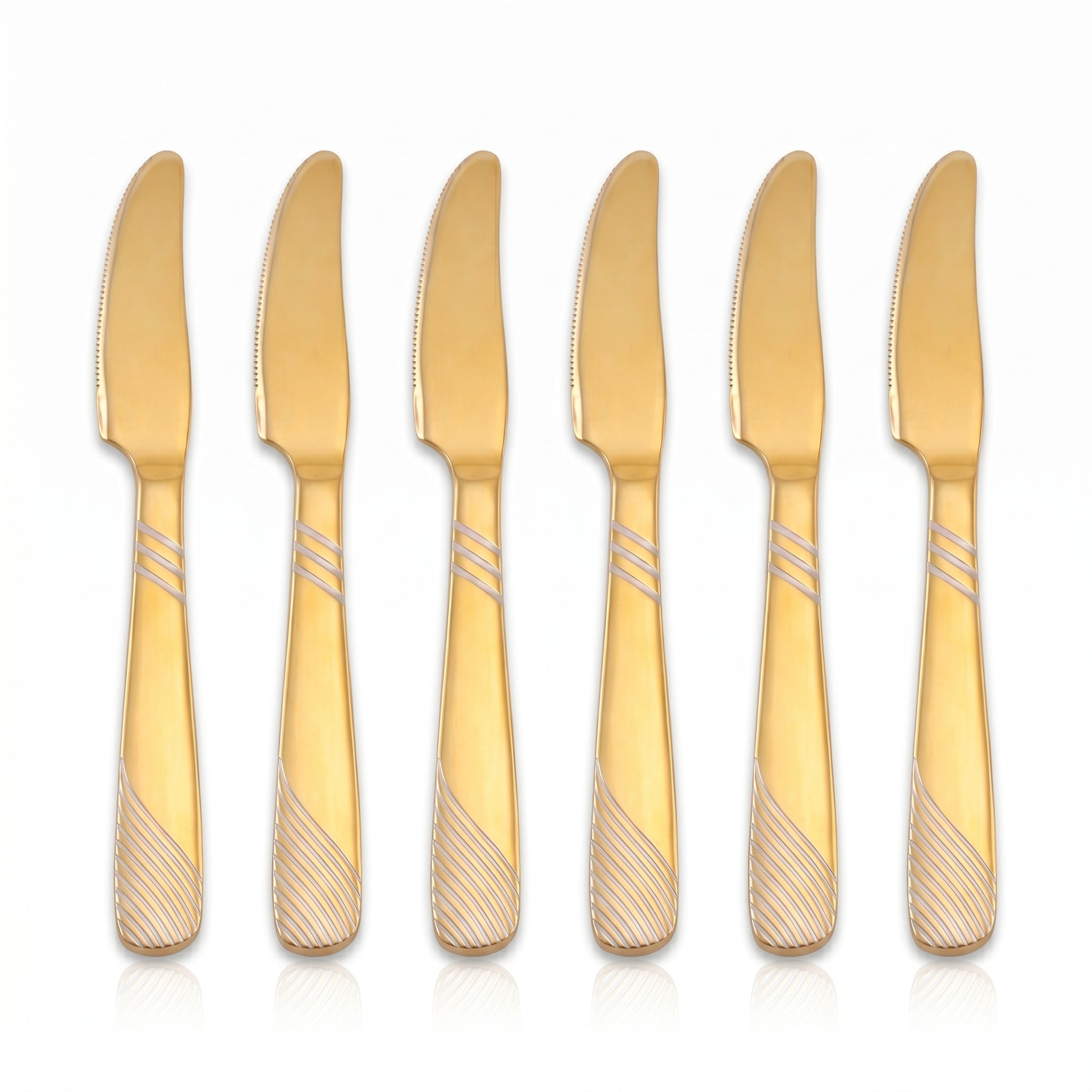 Blaze TPO Gold 6-Piece Stainless Steel Golden Table Knife Set