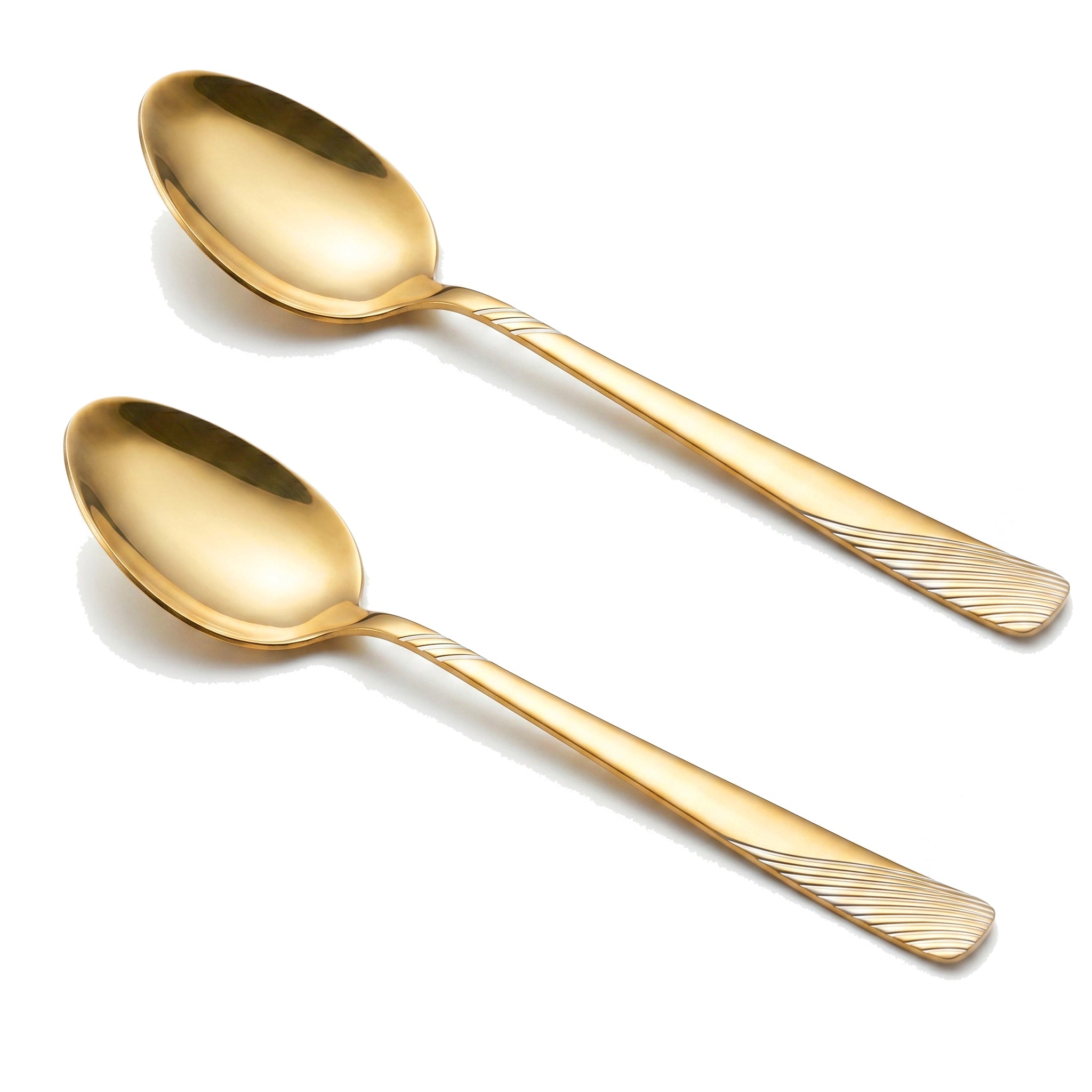 Blaze TPO Gold 2-Piece Stainless Steel Golden Serving Rice Spoon Set