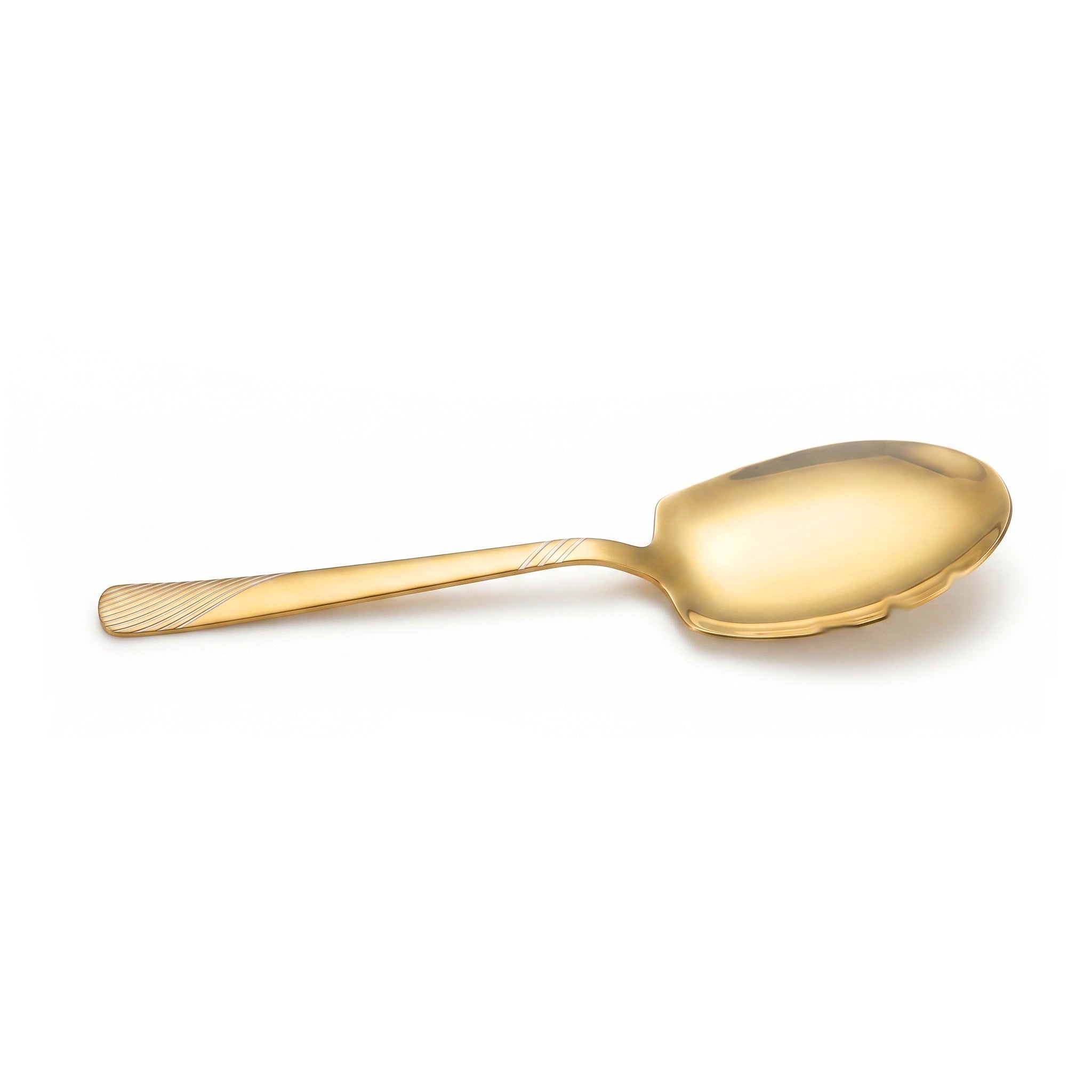 Blaze TPO Gold 2-Piece Stainless Steel Golden Serving Rice Panja Spoon Set